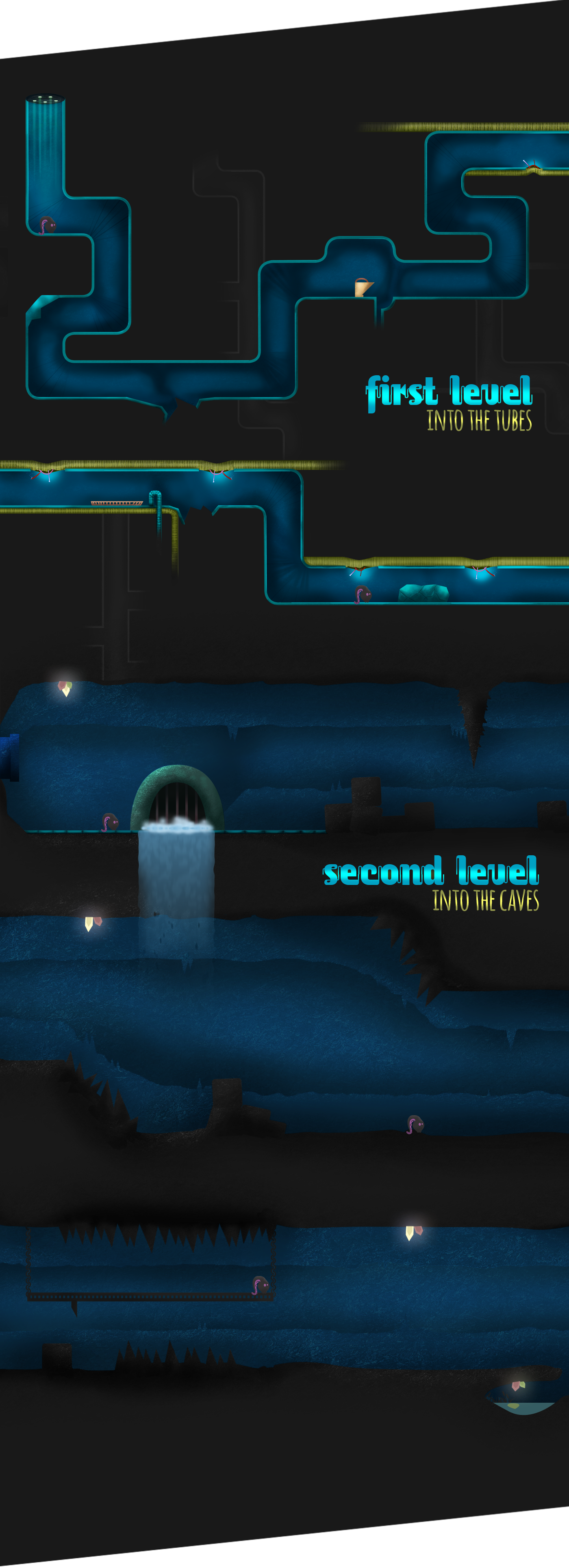 back into the ground ground mutant tentacle Character Platform Puzzle game