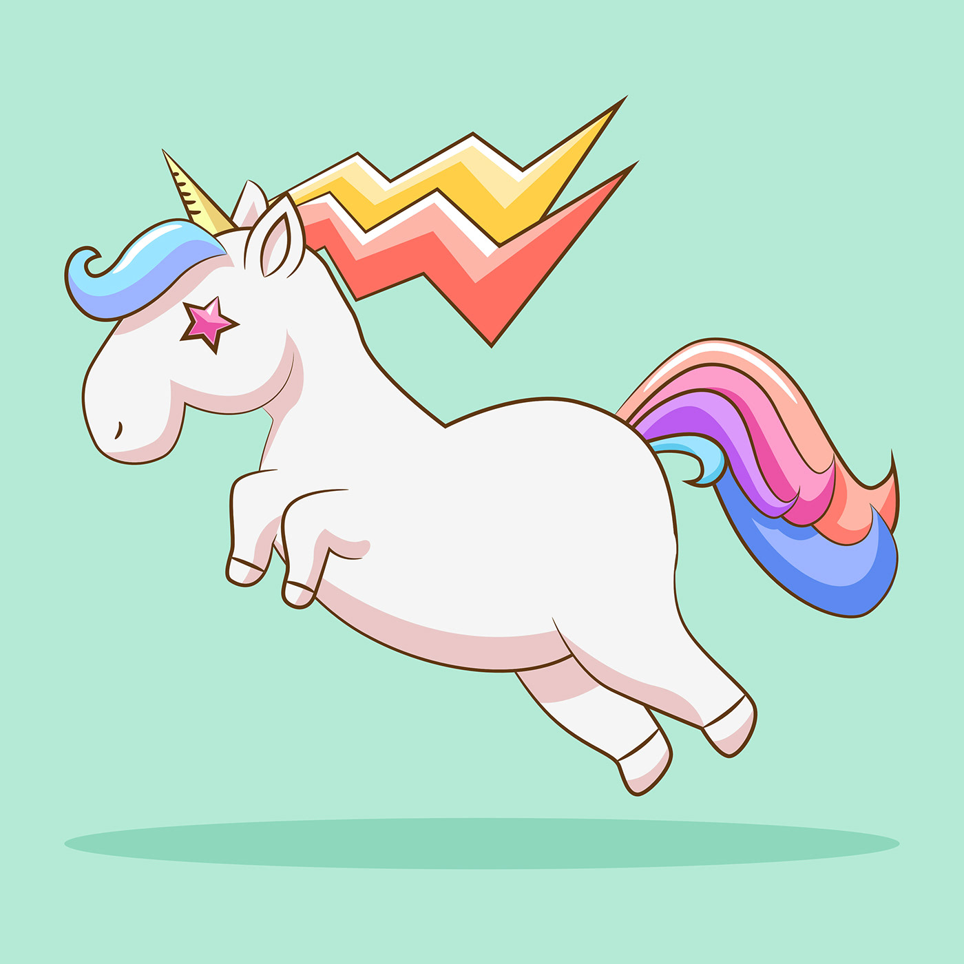 cartoon Character design  Digital Art  unicorn unicorn characters vector vector art vector character