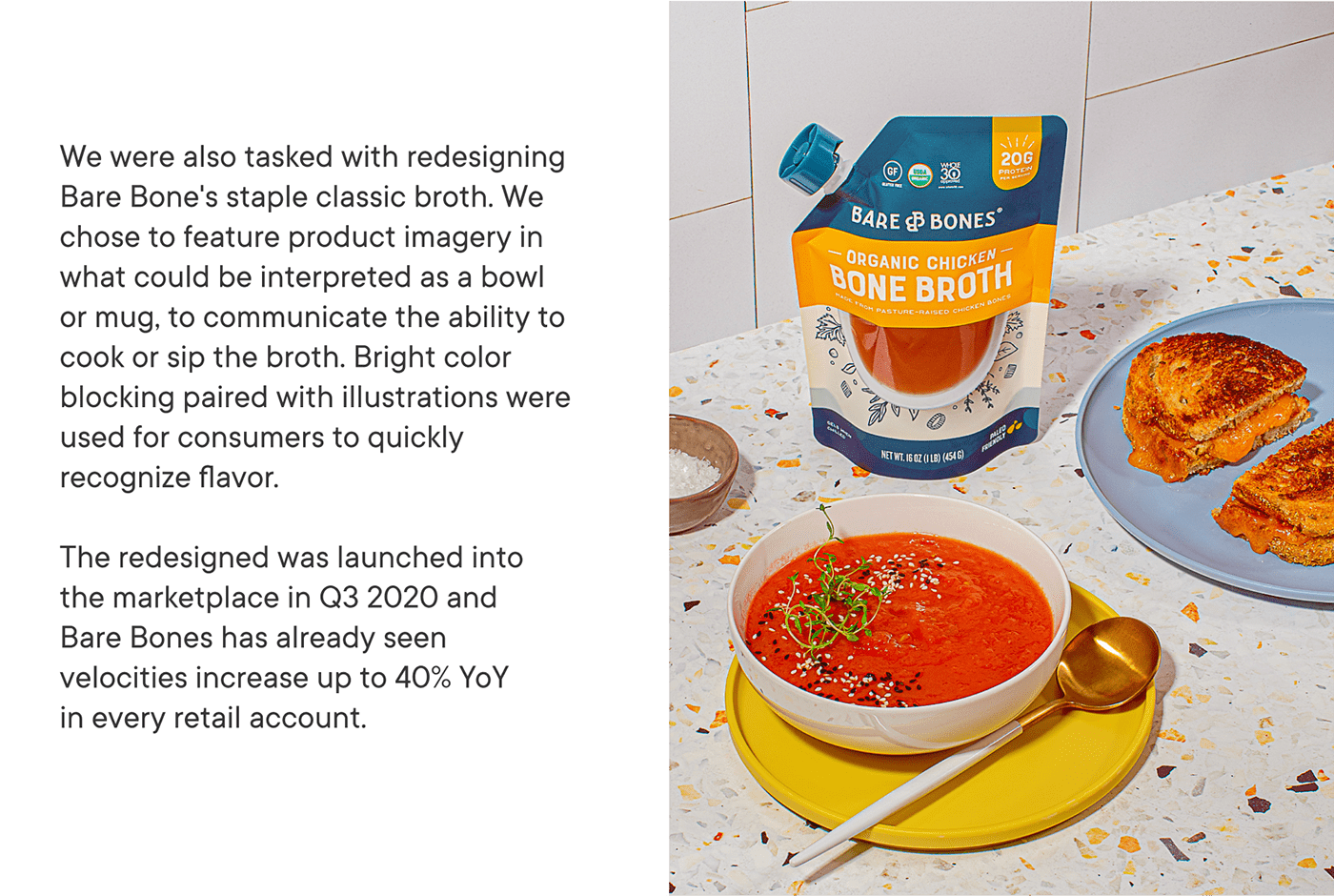 Bone Broth branding  Consumer Packaged Goods cpg Food  food and beverage Packaging packaging design Soup Wellness