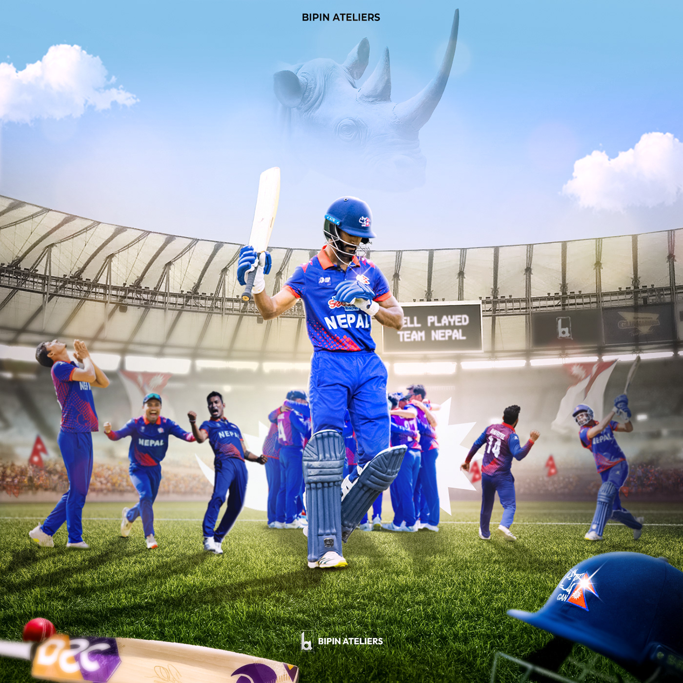 nepal Cricket Nepal social media posts flyer congratulations asia cup cricket campaign Nepali Cricket Team
