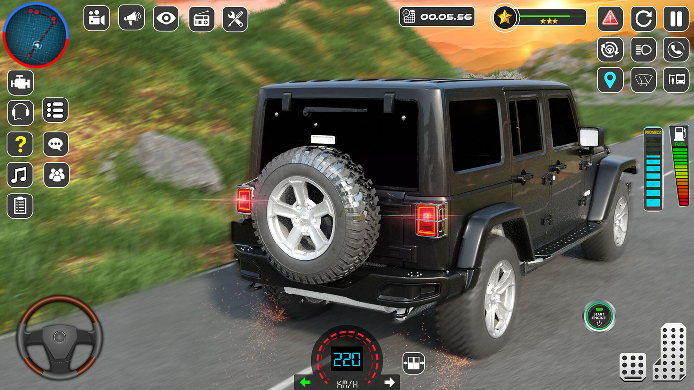 Vehicle 3D visualization Render Offroad 4x4 Jeep Simulator