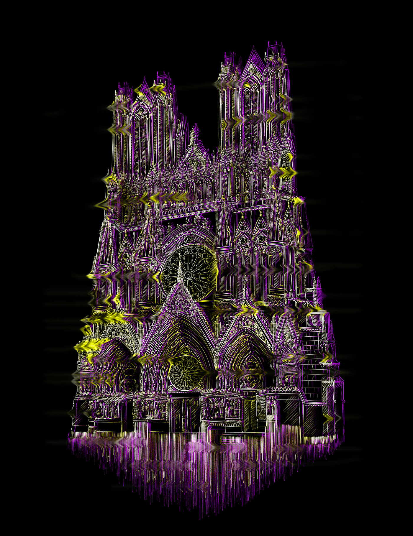 gothic digital illustration Procreate artwork sketch PROCREATE ART Cathedral Church