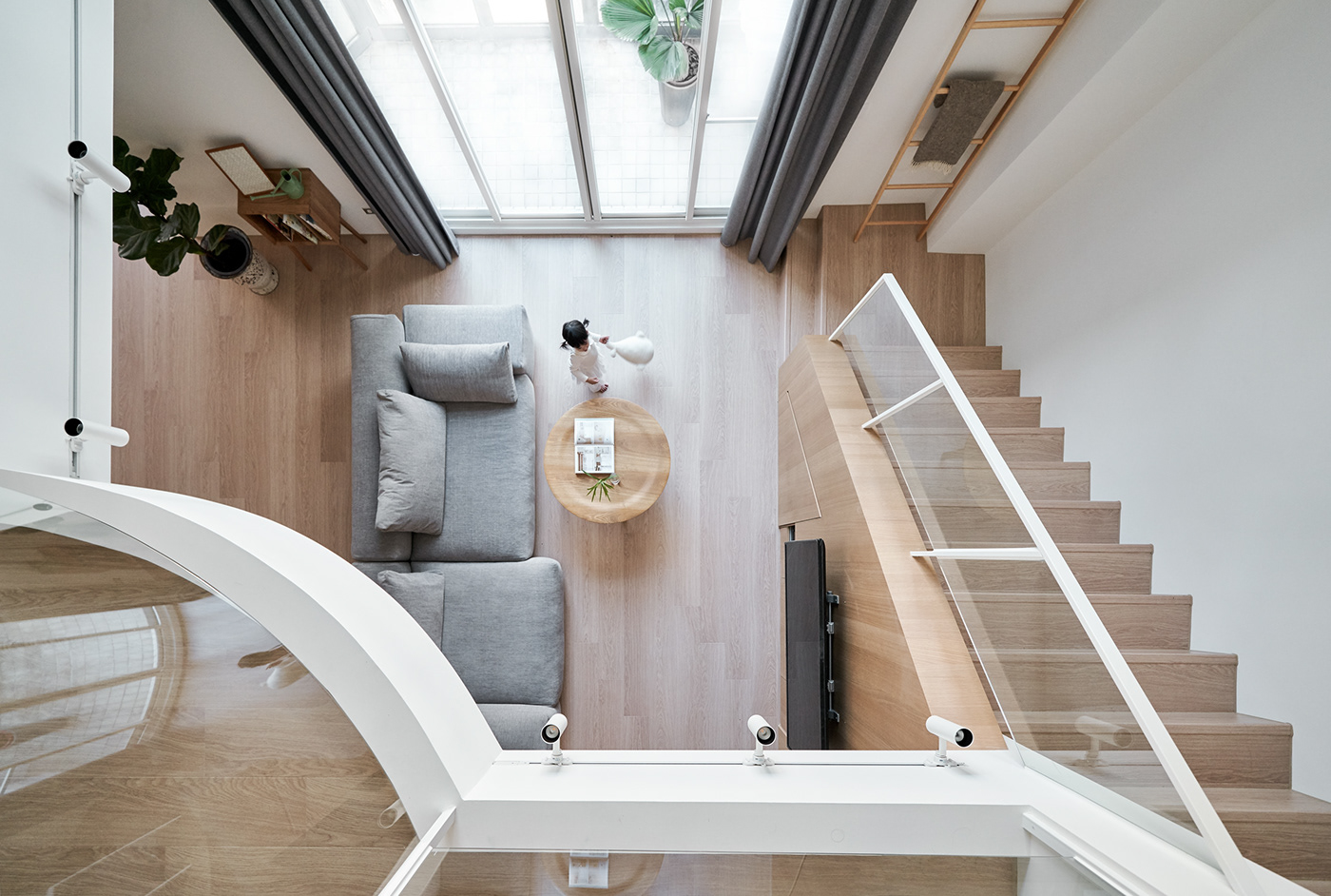 cozy DSEN heycheese home design interior design  minimalist Residence White mezzanine taiwan