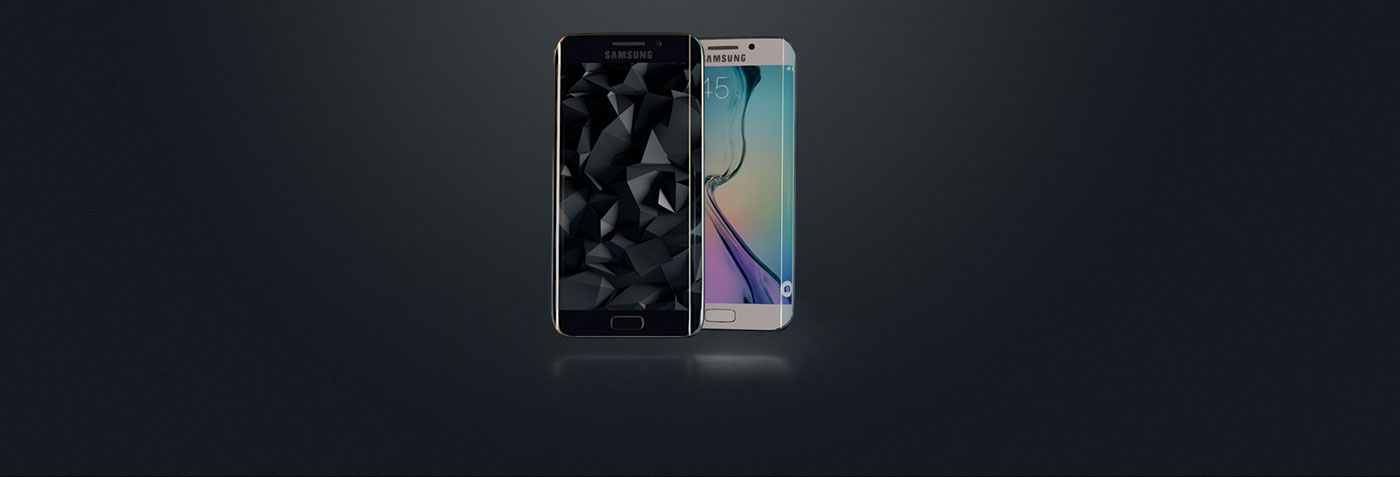 Samsung s6 edge 3D desing promo mobile phone