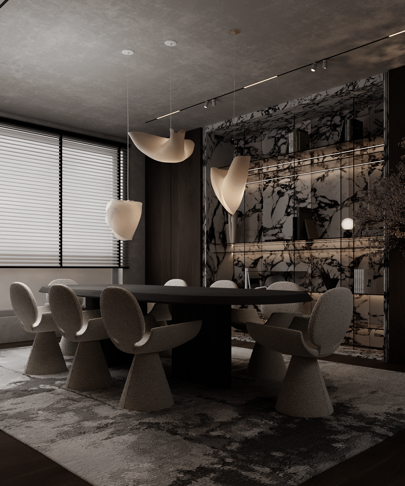 Interior visualization interior design  architecture Render CGI dining room 3ds max corona modern