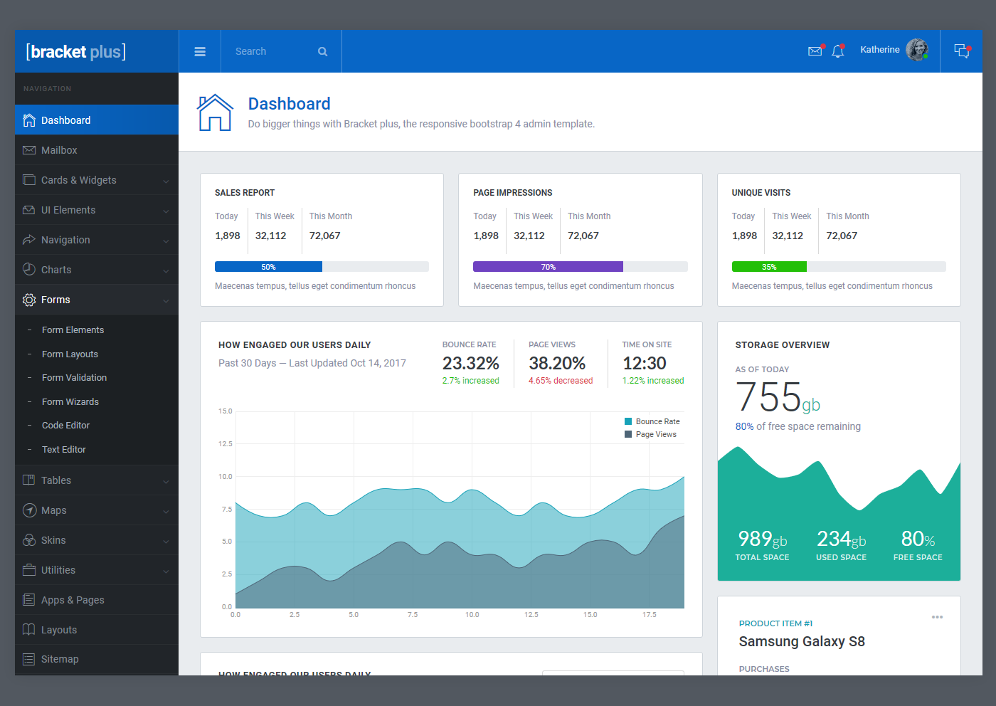 bootstrap html5 css3 bootstrap4 dashboard admin template
