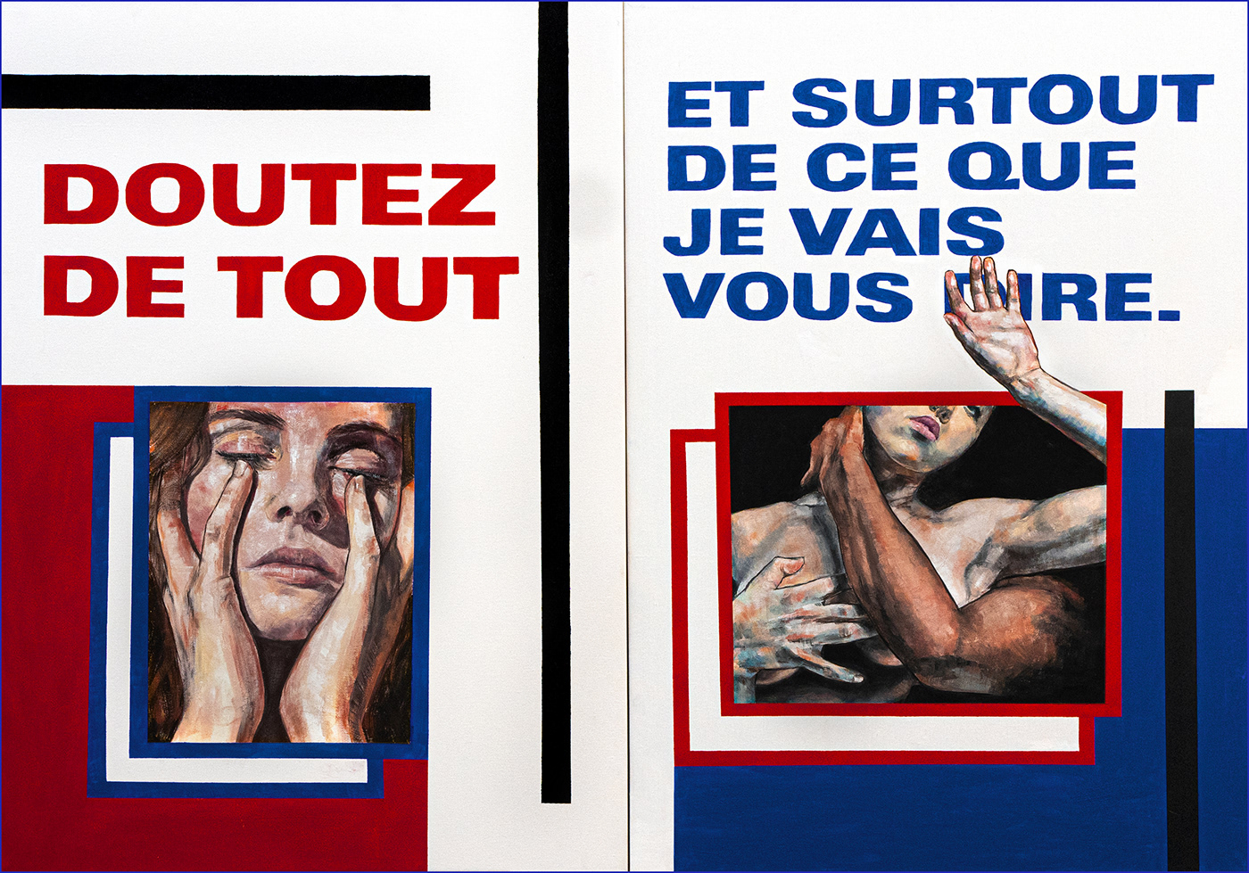 paint peinture gouache poster graphisme Santiago Paris propagande