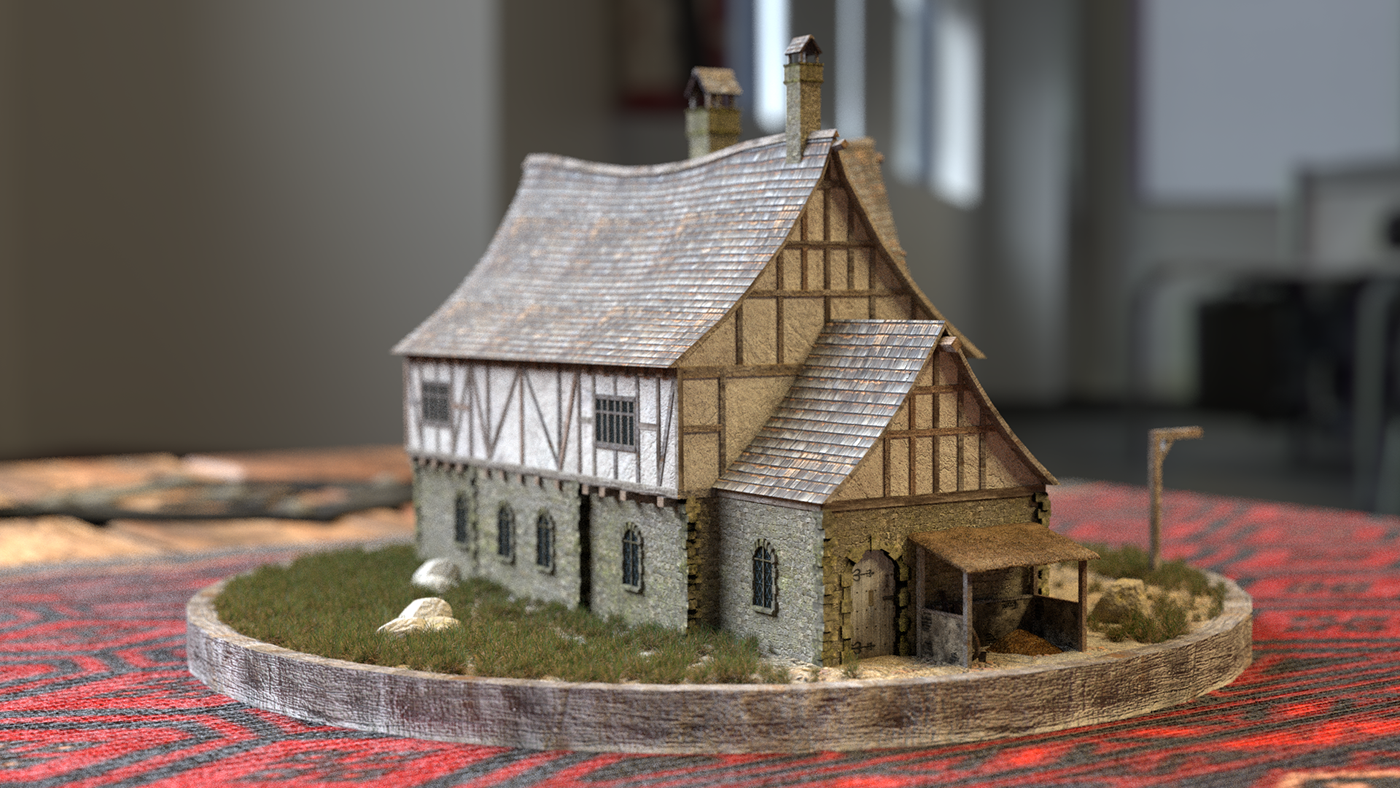 3D medieval Tavern blender Realism model