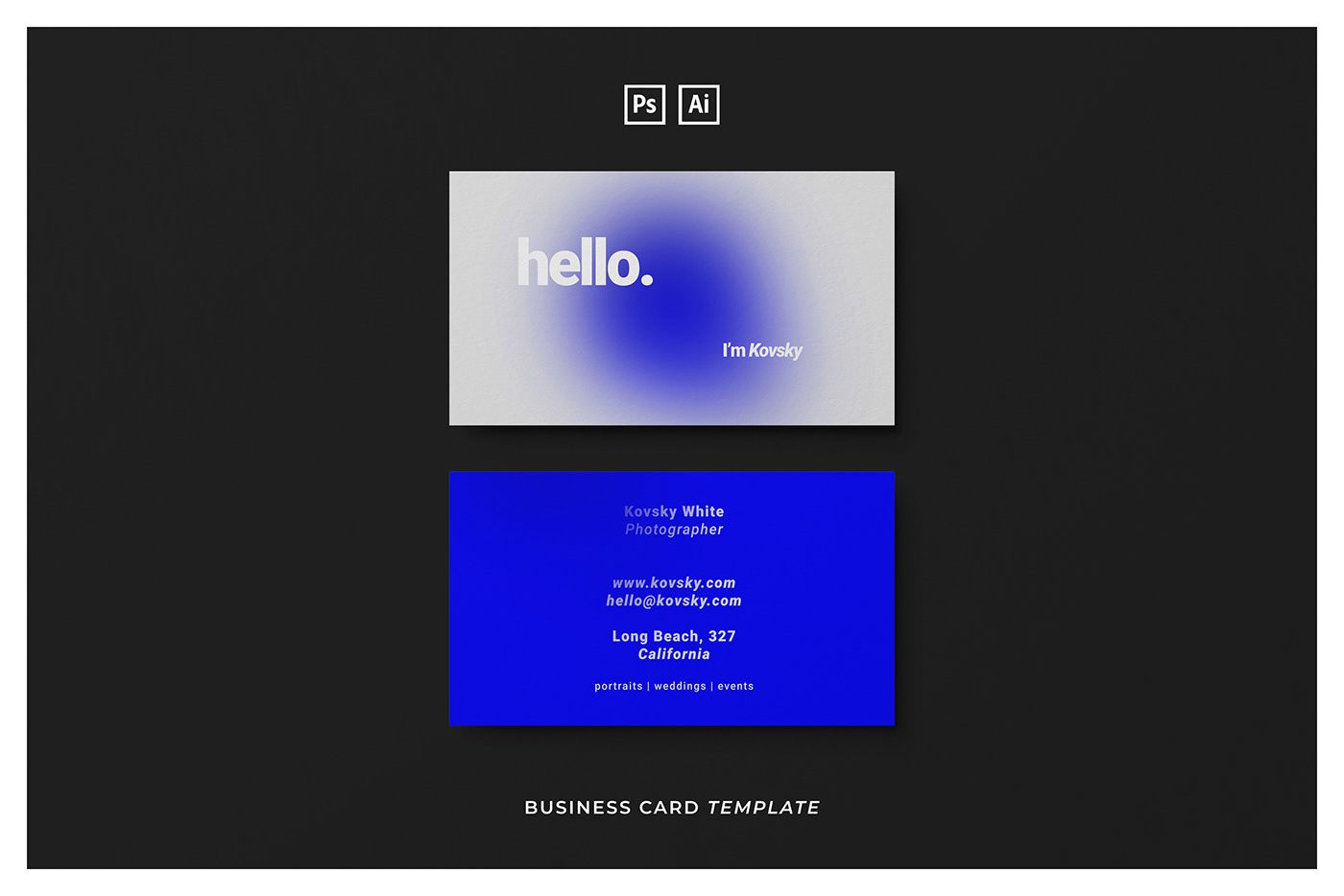 business card clean creativemarket future Layout minimalist modern professional template