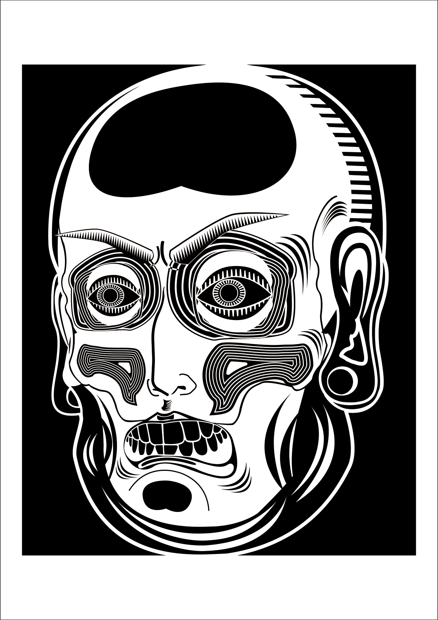 poster album cover rock alternative music Digital Art  adobe illustrator estampillas diseño gráfico