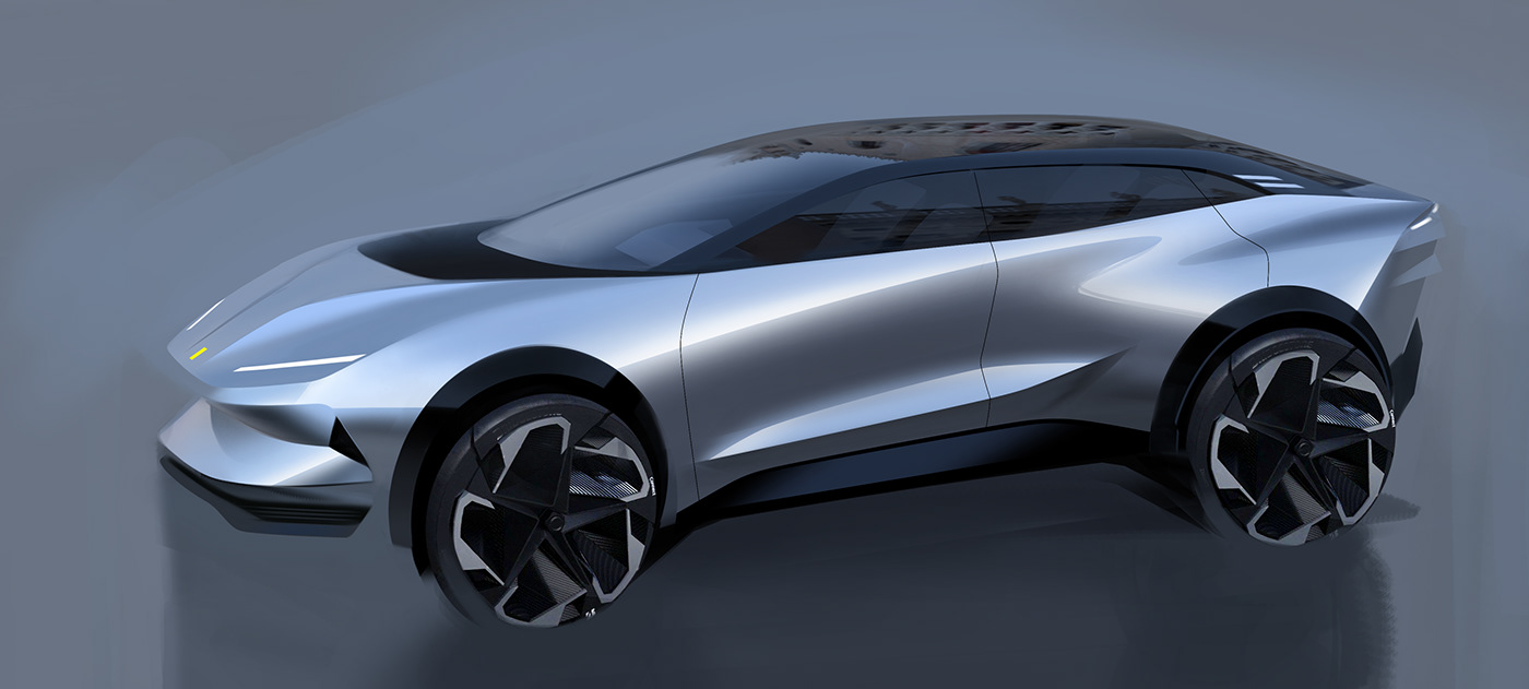 automotive   automotivedesign car cardesign concept design FERRARI sketch suv transportationdesign