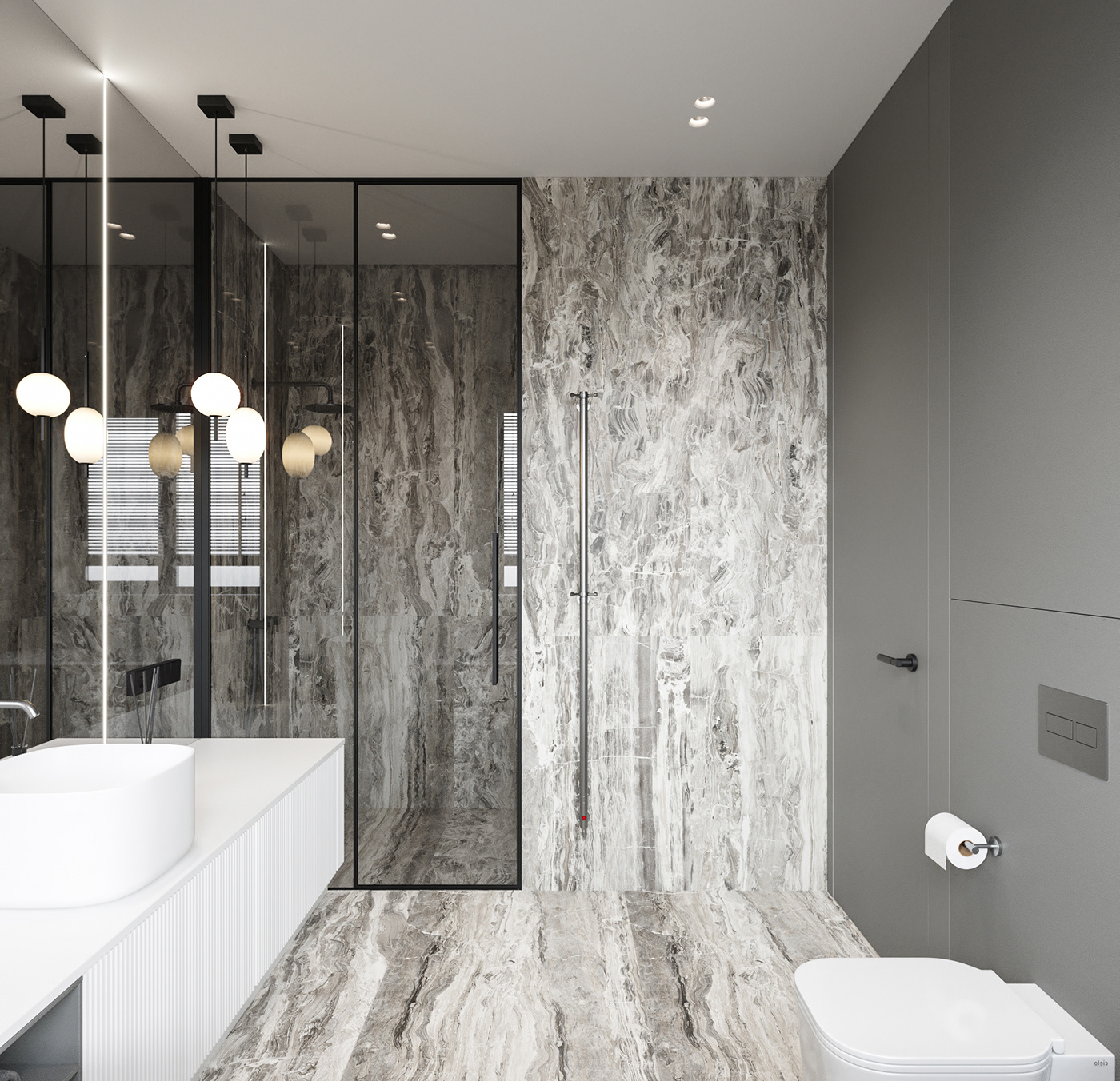 bathroom visualization Render architecture modern archviz CGI 3ds max corona