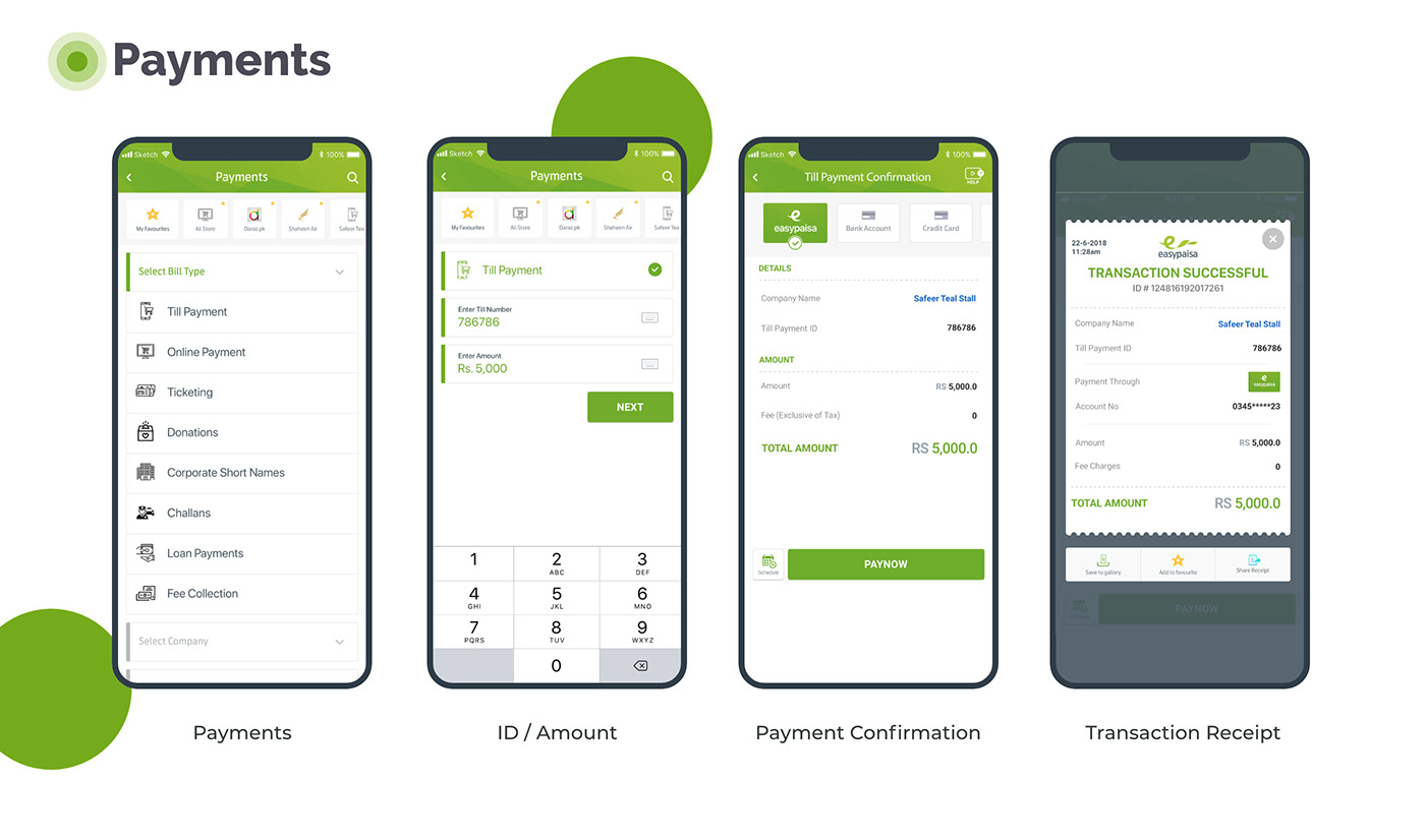 Bank easypaisa mobilepayment Moneytransfer online banking payment receipt UI uiuxahmed ux