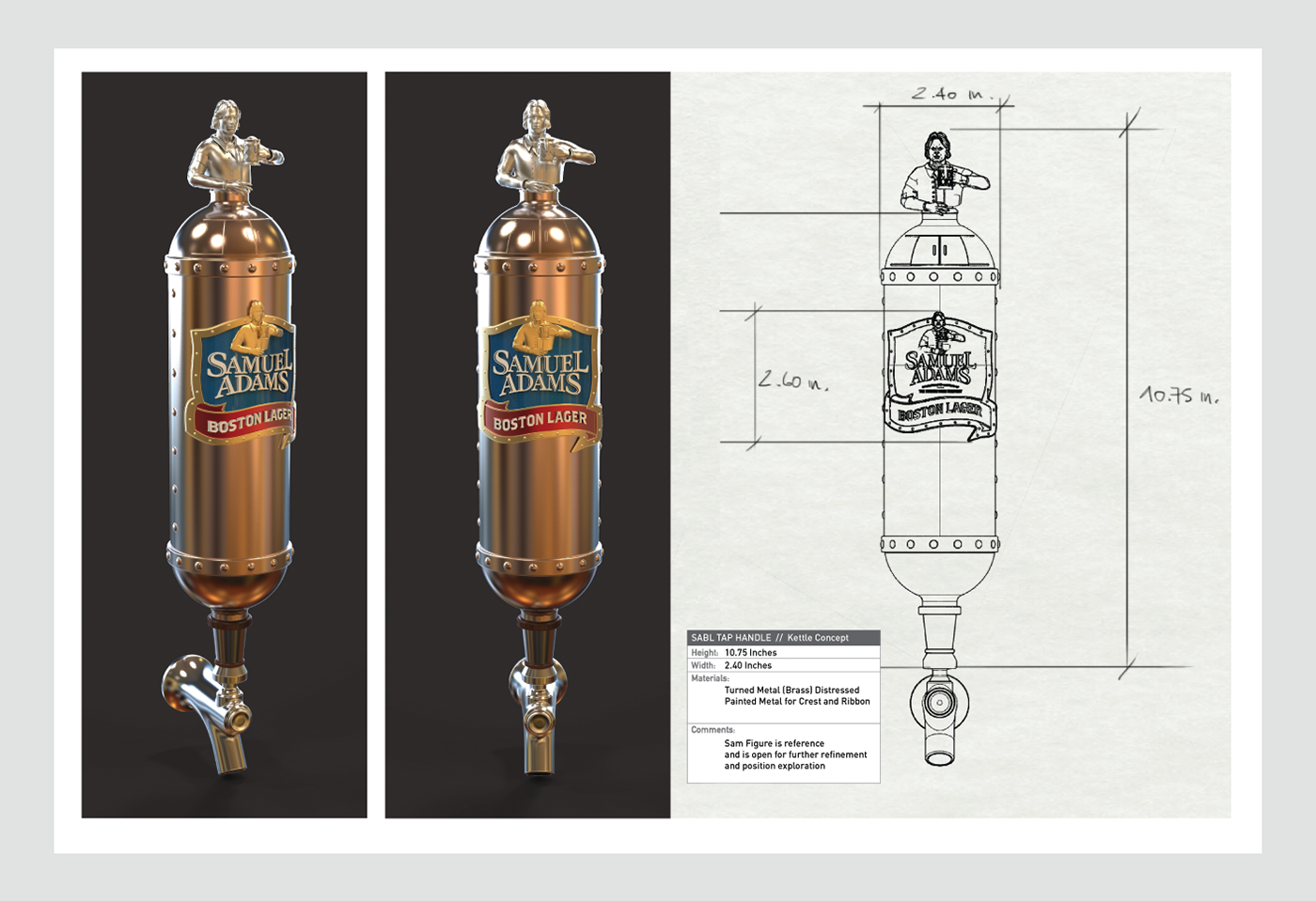Samuel Adams Revolutionary Rye Ale Custom Beer Tap Handle New in Box 12.5" Tall  