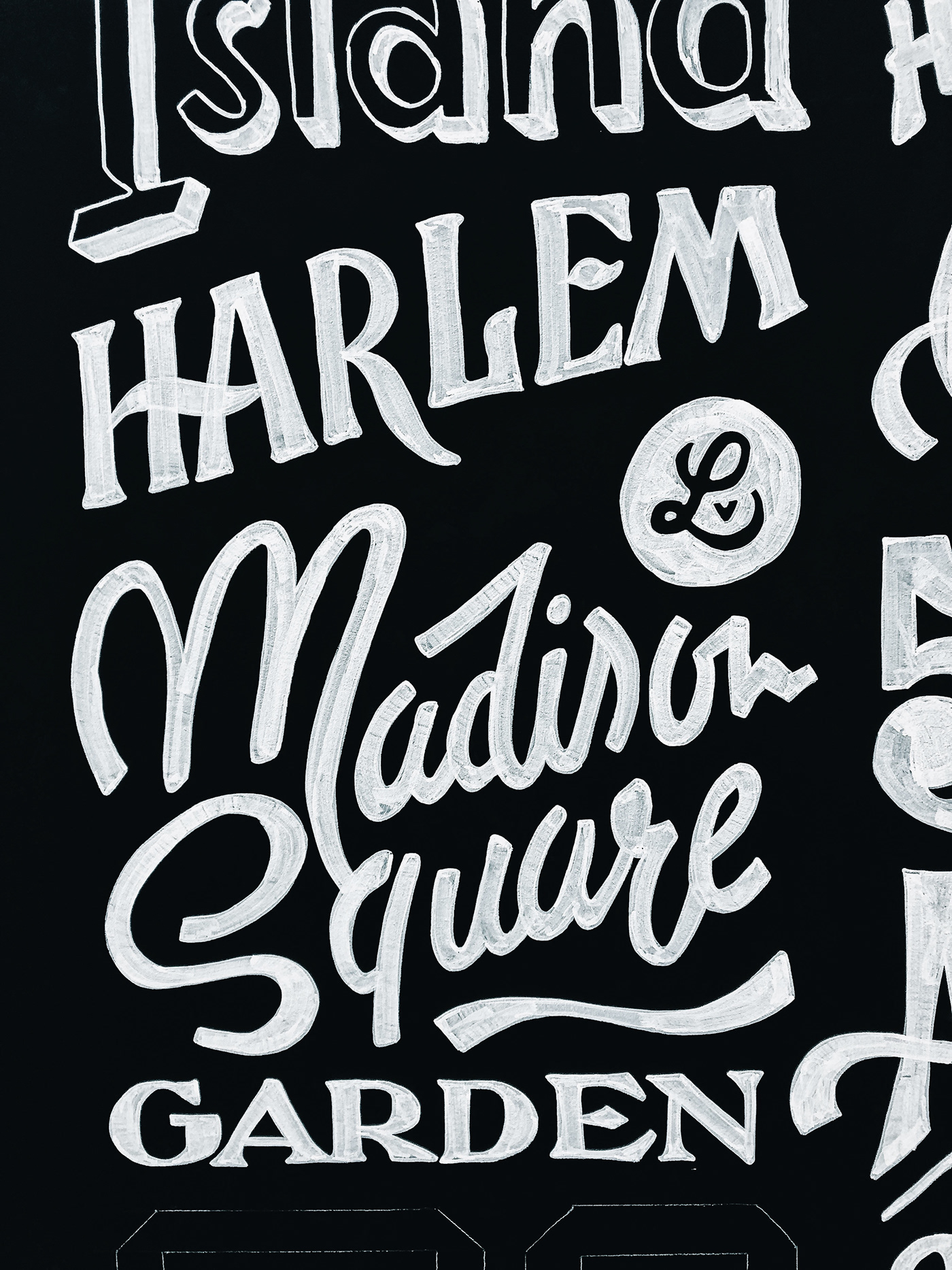 Cadillac Mural & Typographic Illustration by Mark van Leeuwen