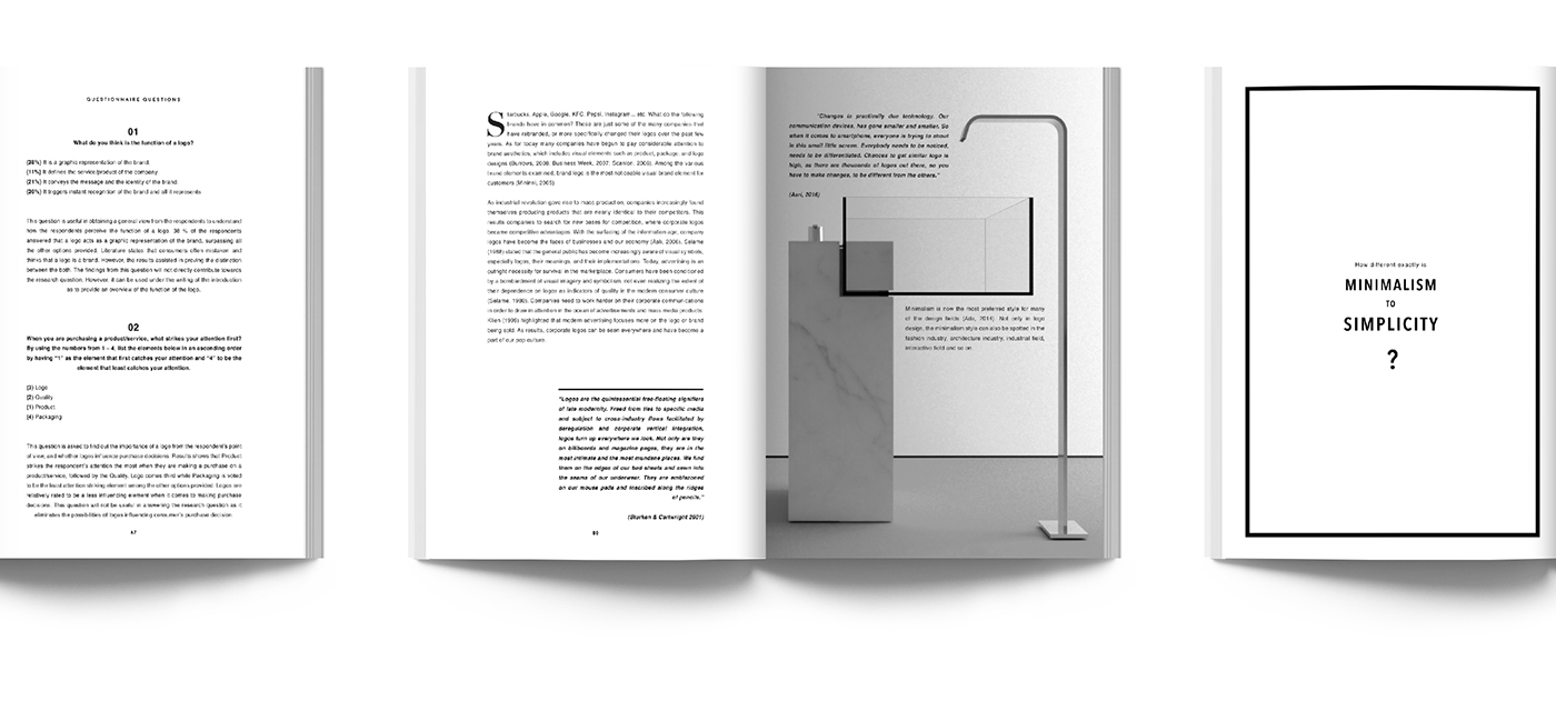 minimalistic logo design minimalist editorial design  Dissertation research publication