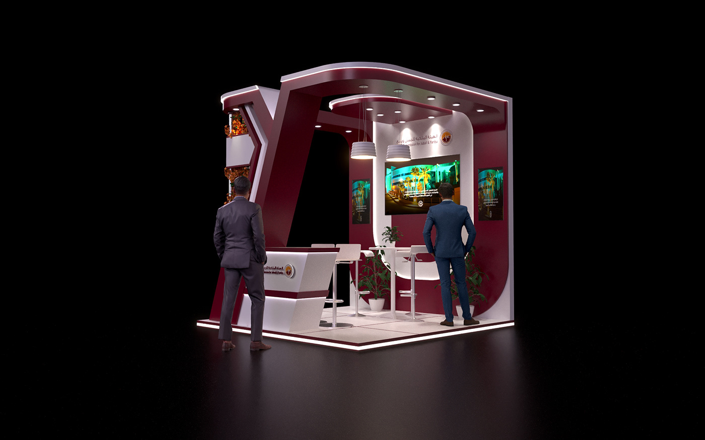 standing 3D 3dbooth Exhibition  Stand booth Exhibition Design  visualization architecture