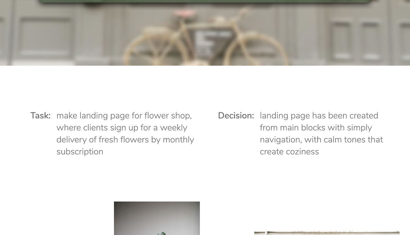 design Flowers landing page Nature online plants shop store subscription Web