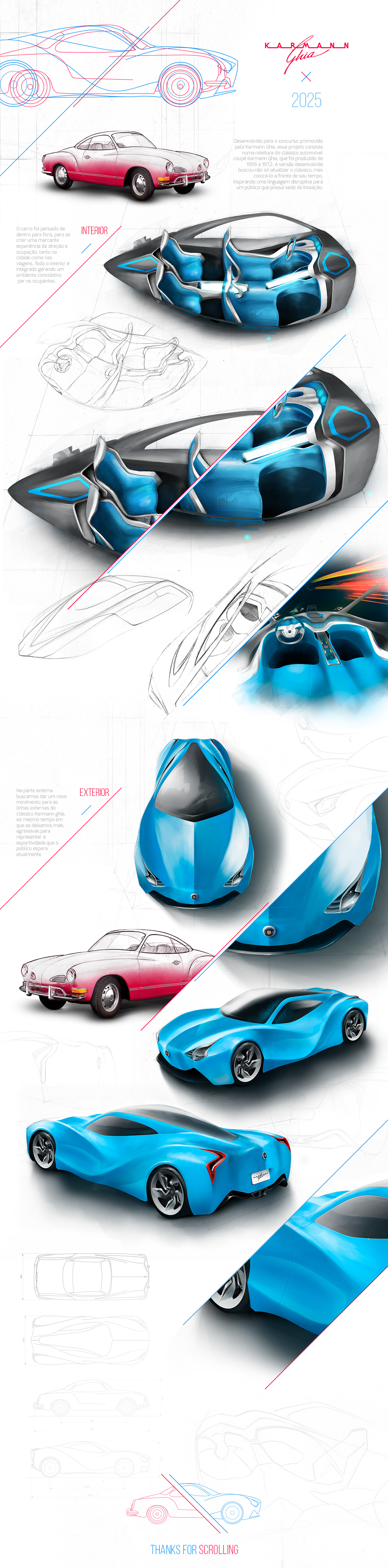 car Vehicle automotive   redesign karmann ghia design