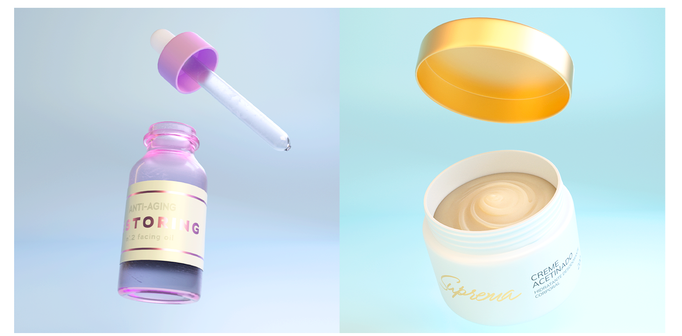 3D рендер cinema 4d after effects animation  motion design design cosmetics Cosmetic beauty