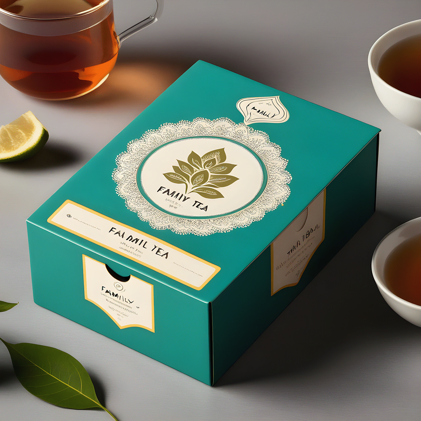 tea Packaging design brand identity branding  ai artificial intelligence midjourney Digital Art  box