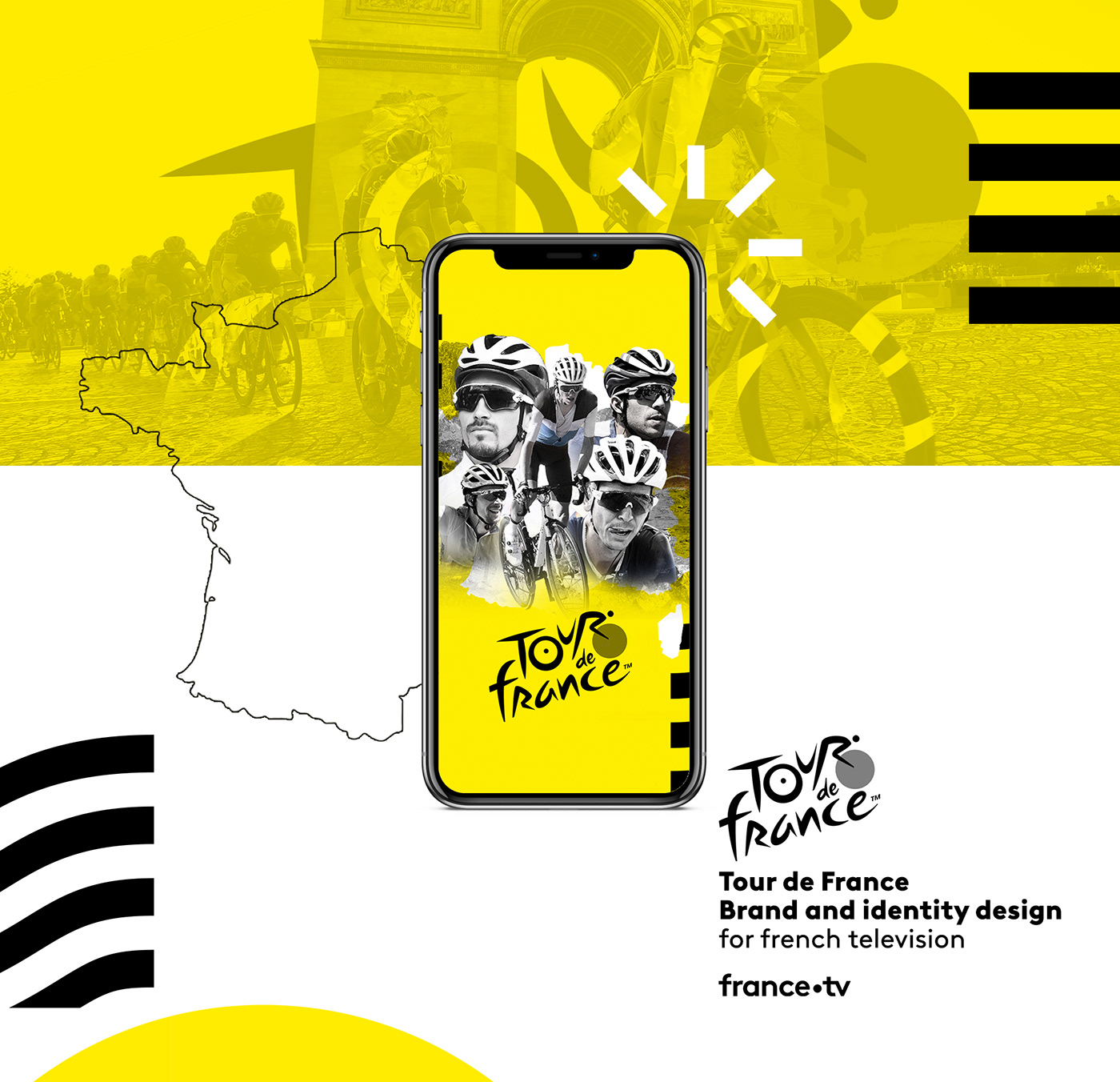 Bike branding  Cyclisme identity Netflix replay sport television Tour de France