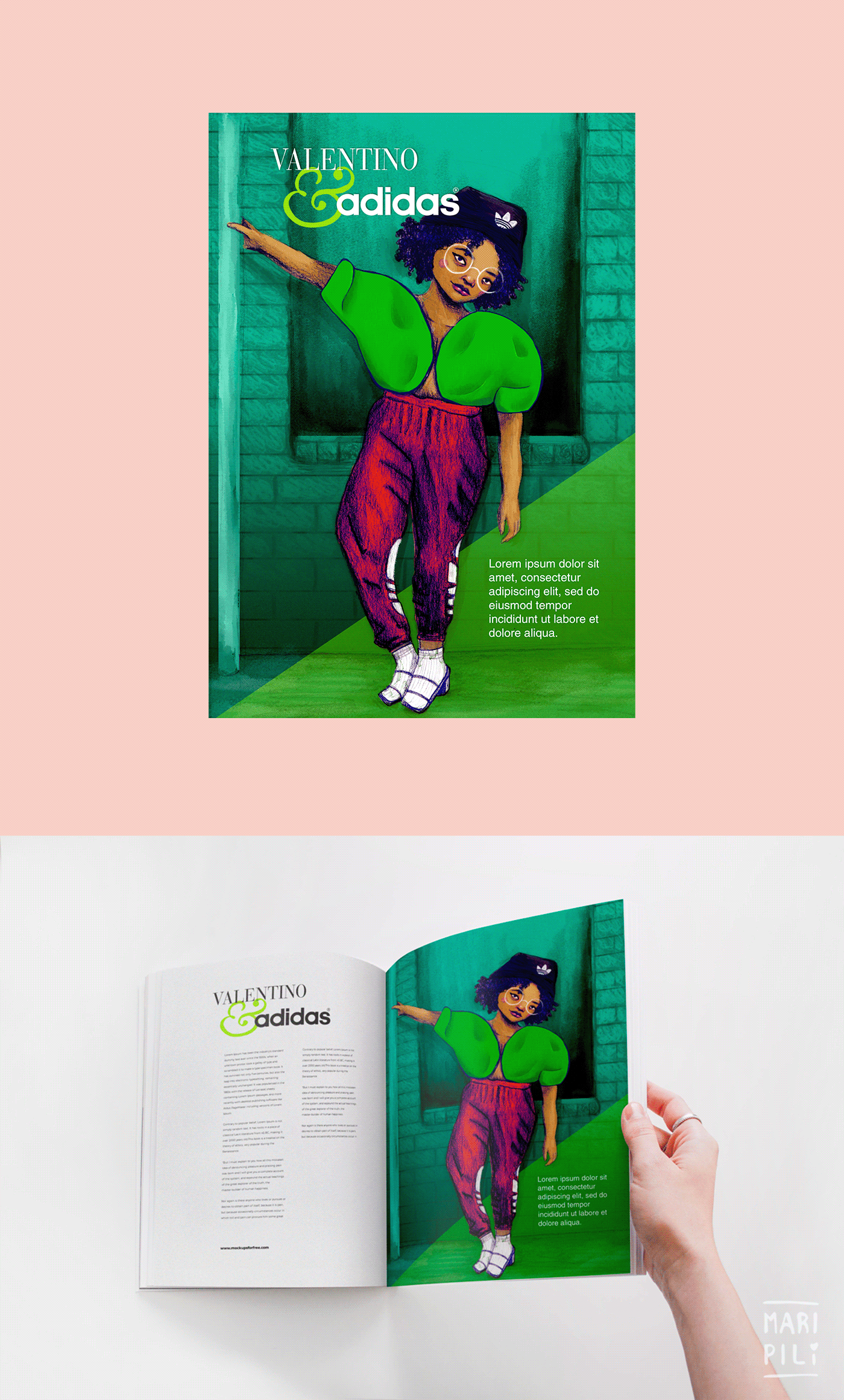 adidas cool Editorial Illustration Fashion  graphite magazine personal project publishing   teenager valentino