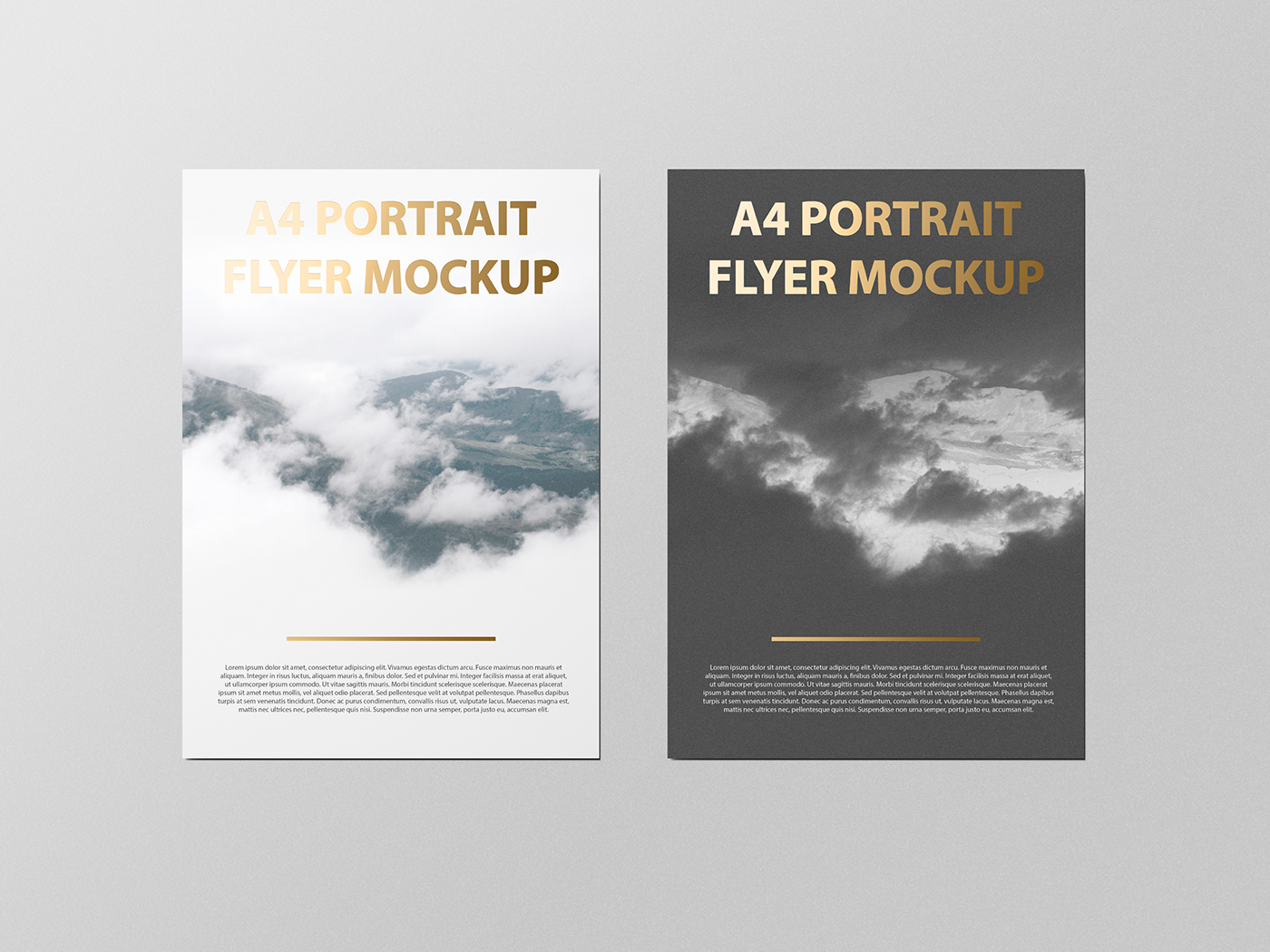 Mockup a4 flyer poster portrait paper product print showcase mock-up