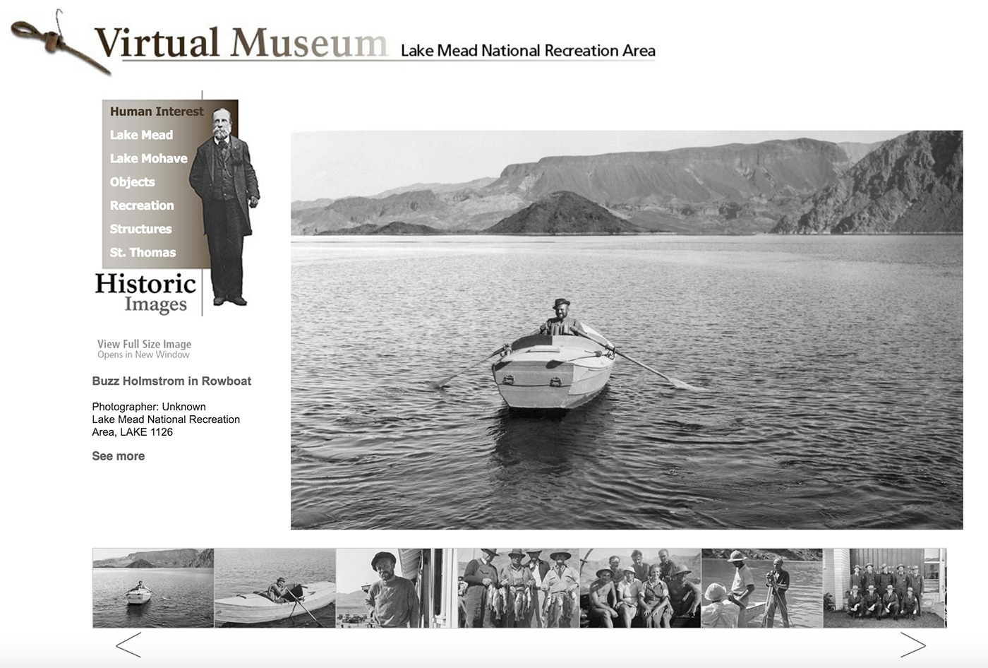 Website coding museum lake mead artifacts historic