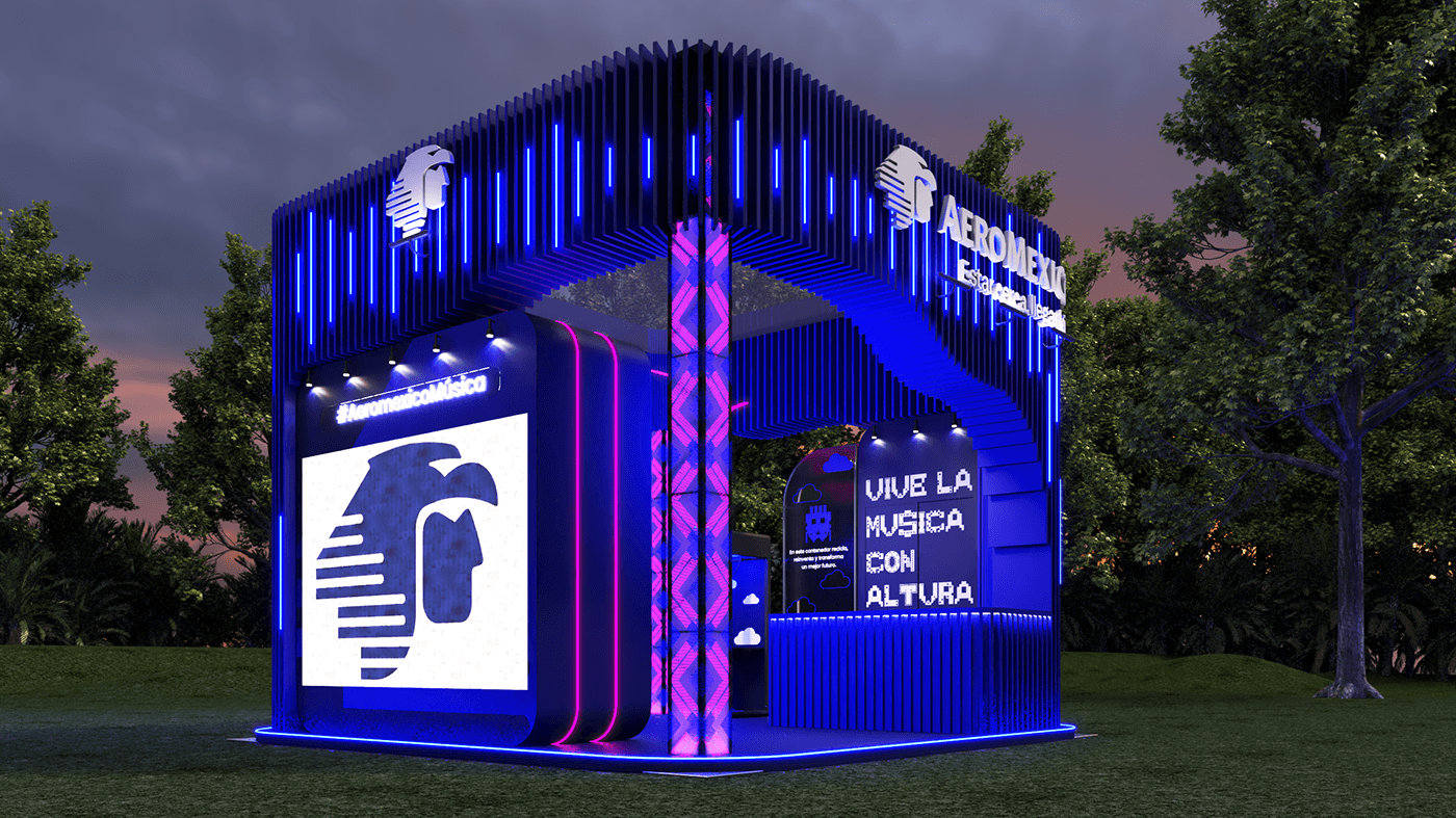 Aeromexico Stand festival booth Exhibition  Event