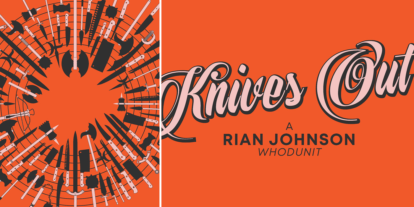 graphic design  ILLUSTRATION  knives out Rian Johnson Film   poster