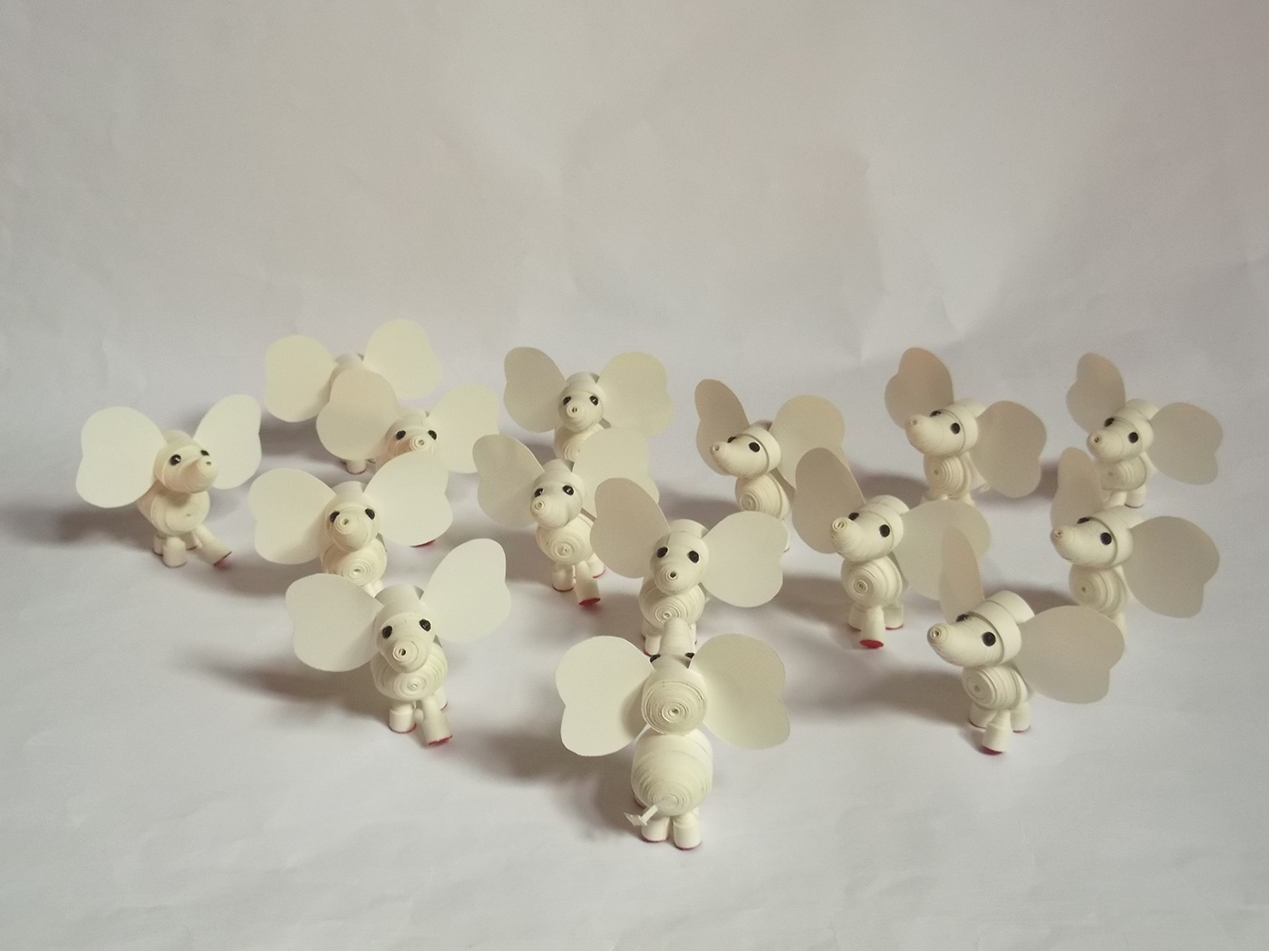 quilling paper sculpture handmade elephants miniatures 3d sculpture paper graduation day