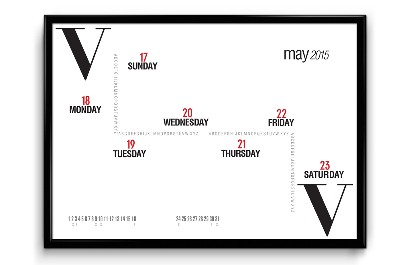 type typographic calendar balance years months days artist creative poster posters type poster print hierarchy system