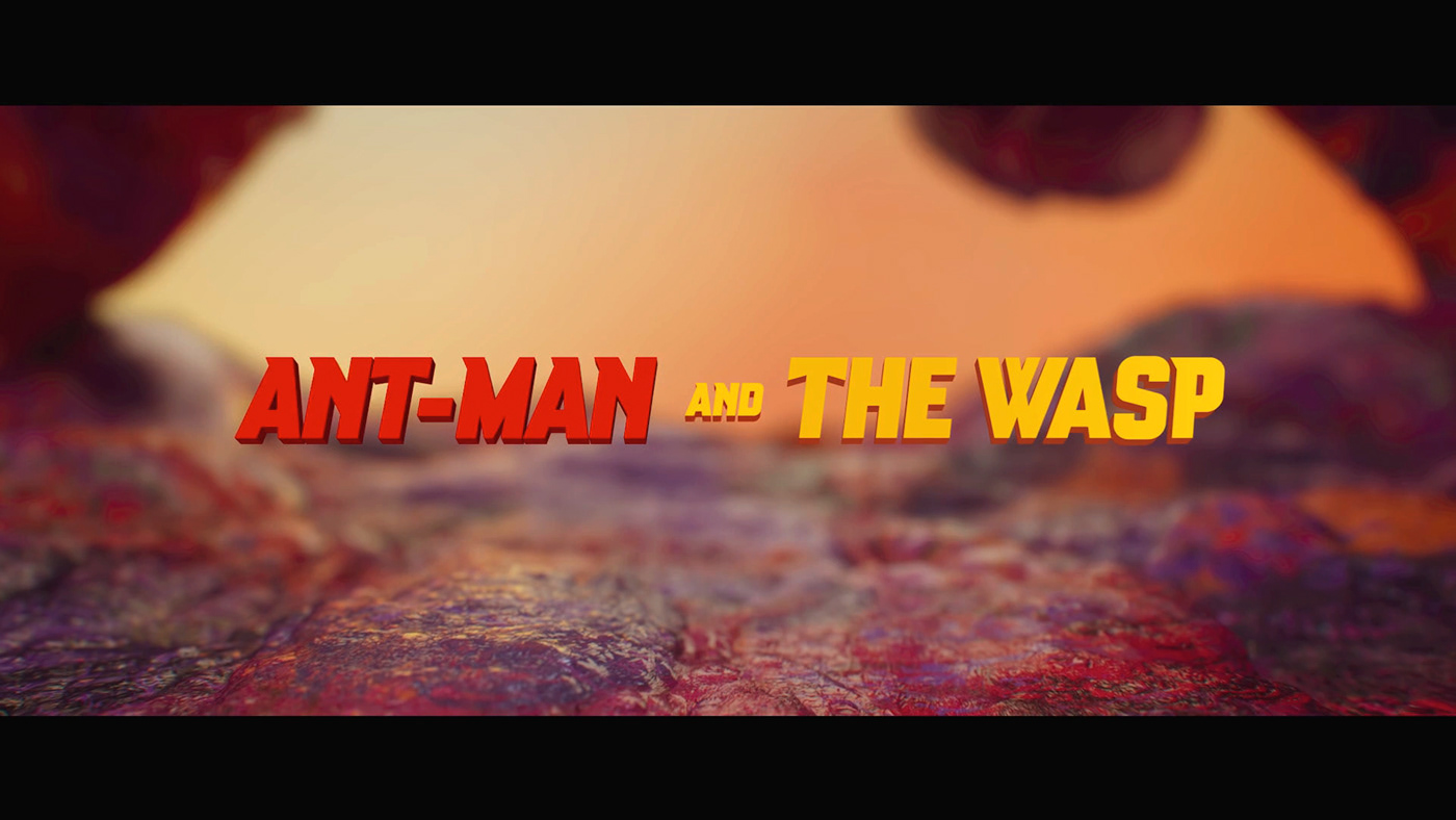 Main title marvel movie title sequence 3D octane title design antman wasp cinema4d