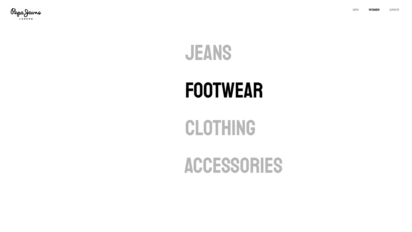 UI ux design concept pepe jeans London