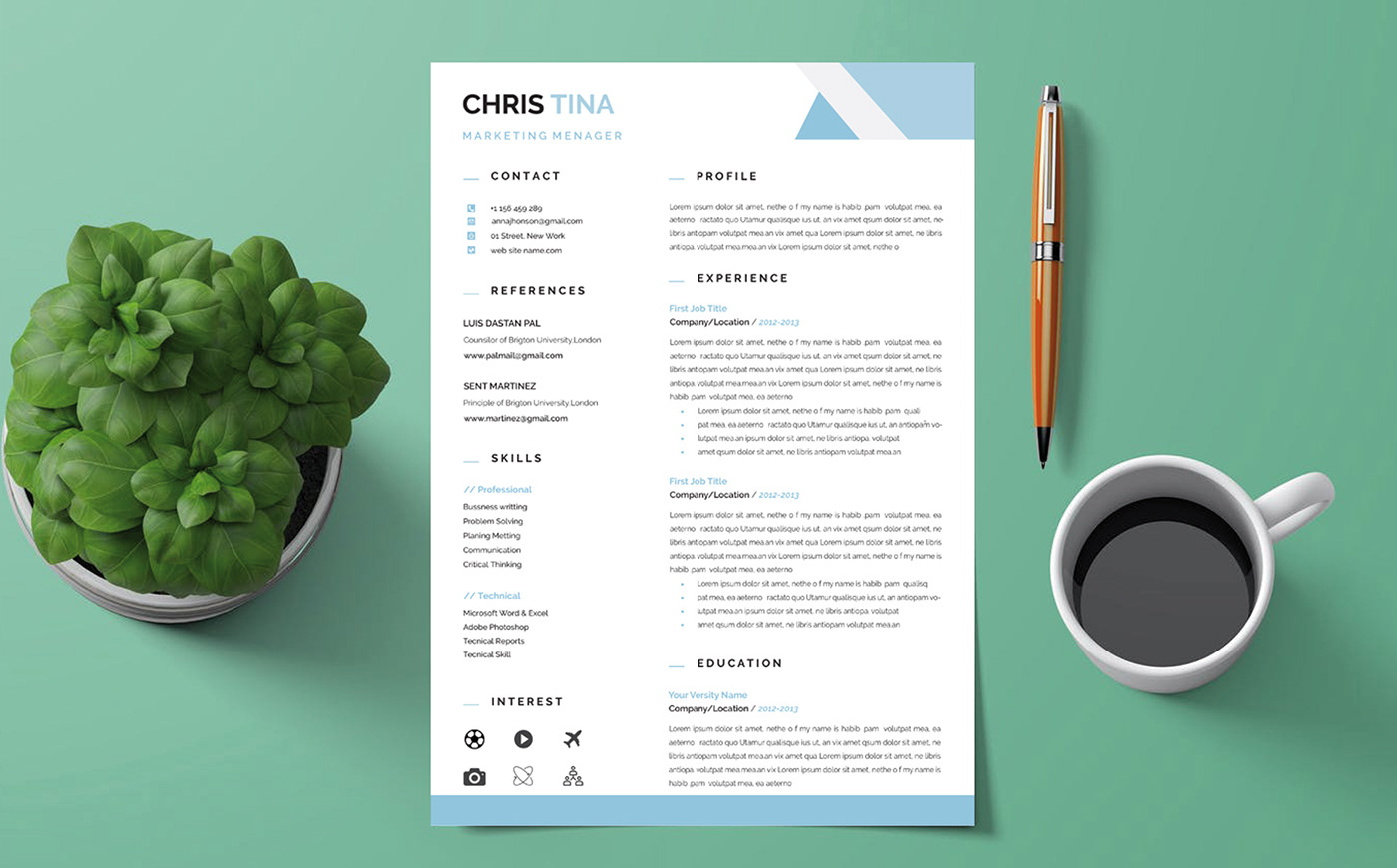 CV clean clean resume creative Creative Resume CV template design elegant infographic cv clean