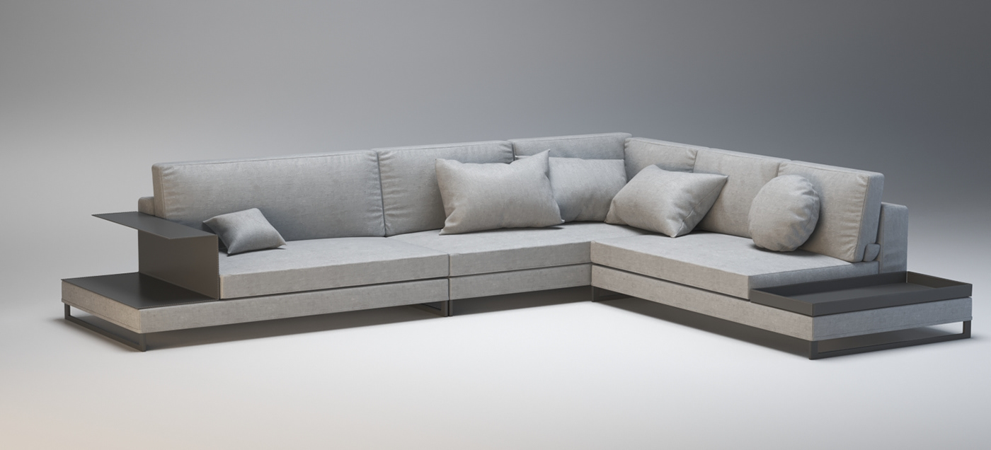 3D CGI furniture light Lightstudio marvelous designer sofa