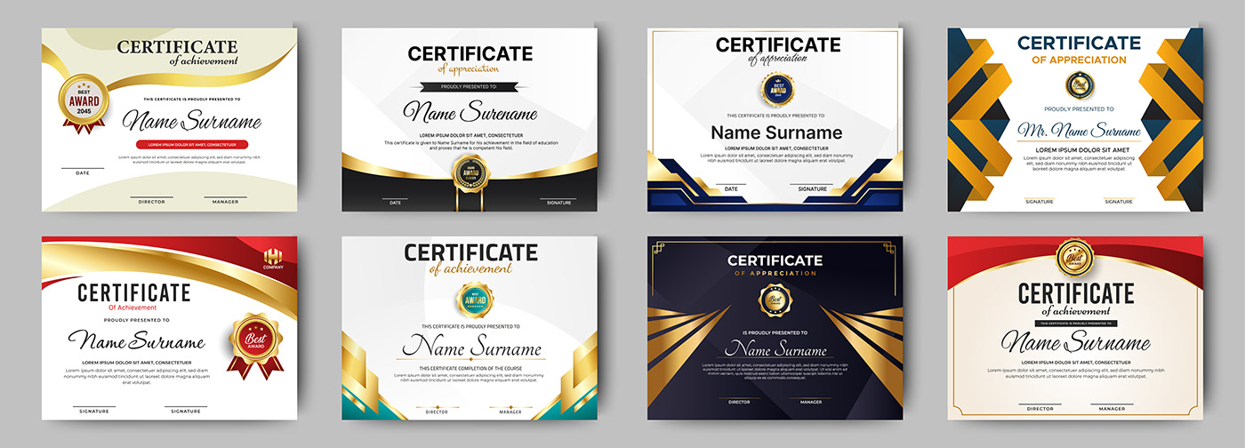 certificate award achievement diploma graduation school University Education graphic design  adobe illustrator