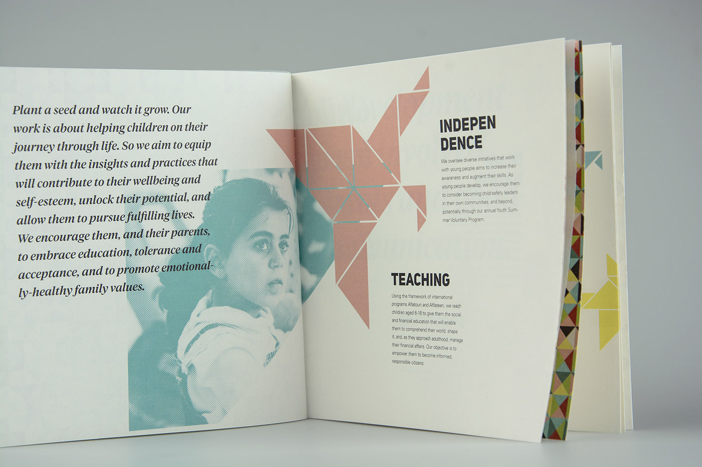JRF Jordan River Foundation child safety Program origami  Booklet birds pattern welfare