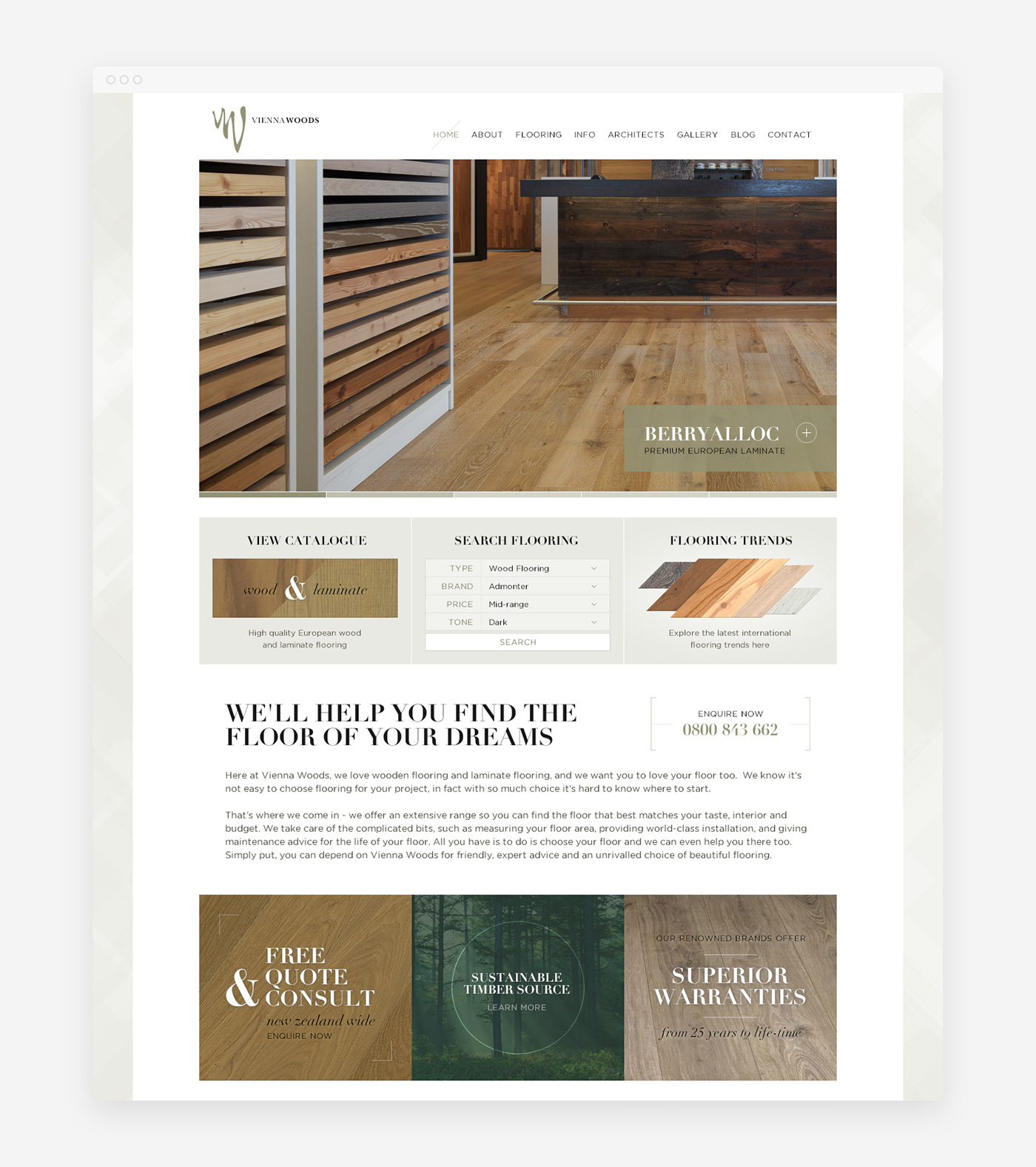 Web design TIMBER wood flooring Interior Catalogue European search New Zealand minimal type White black beige