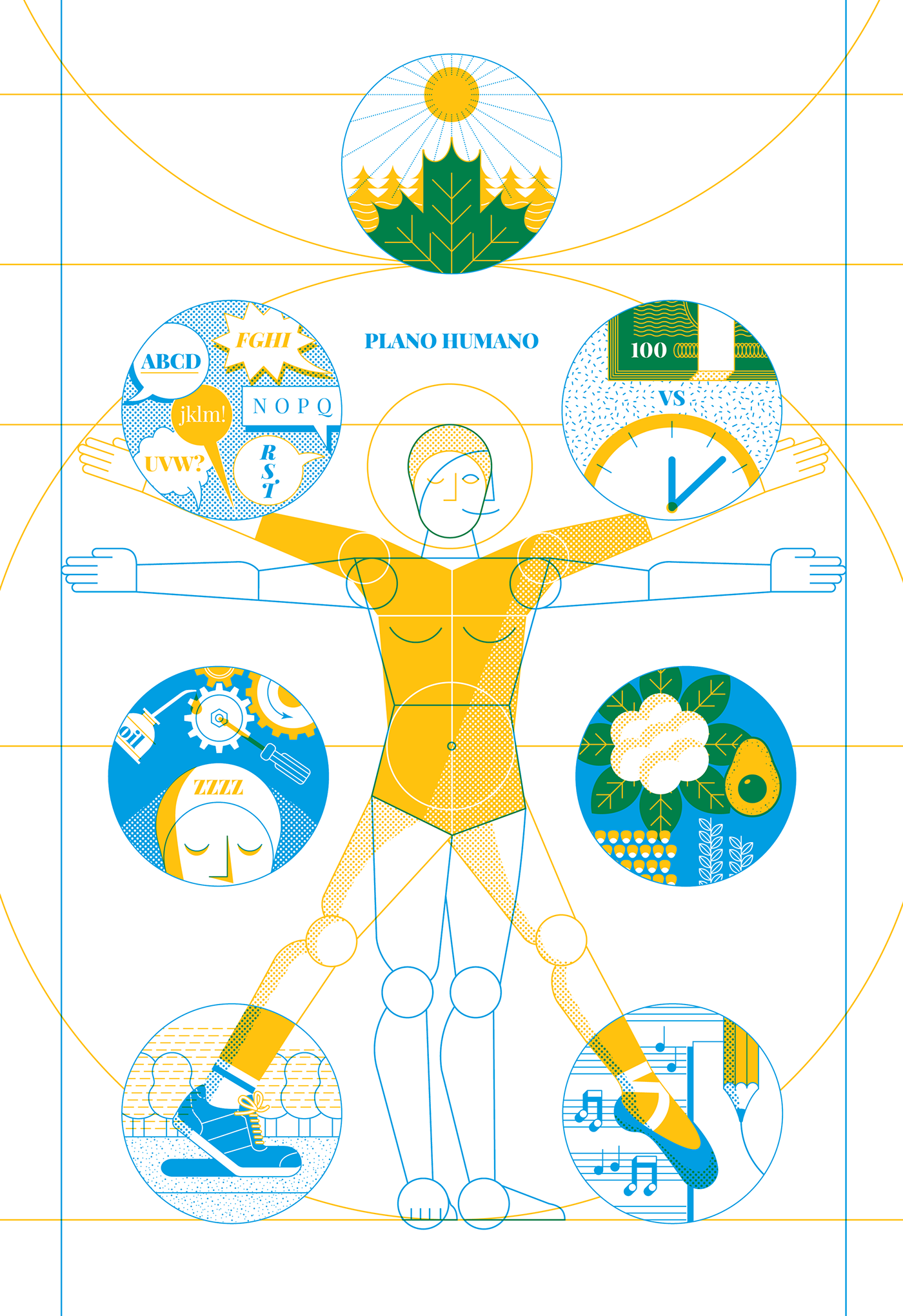 plano humano human level Anuario de Ilustradores Illustrators Yearbook risography risografia Health salud bienestar wellbeing