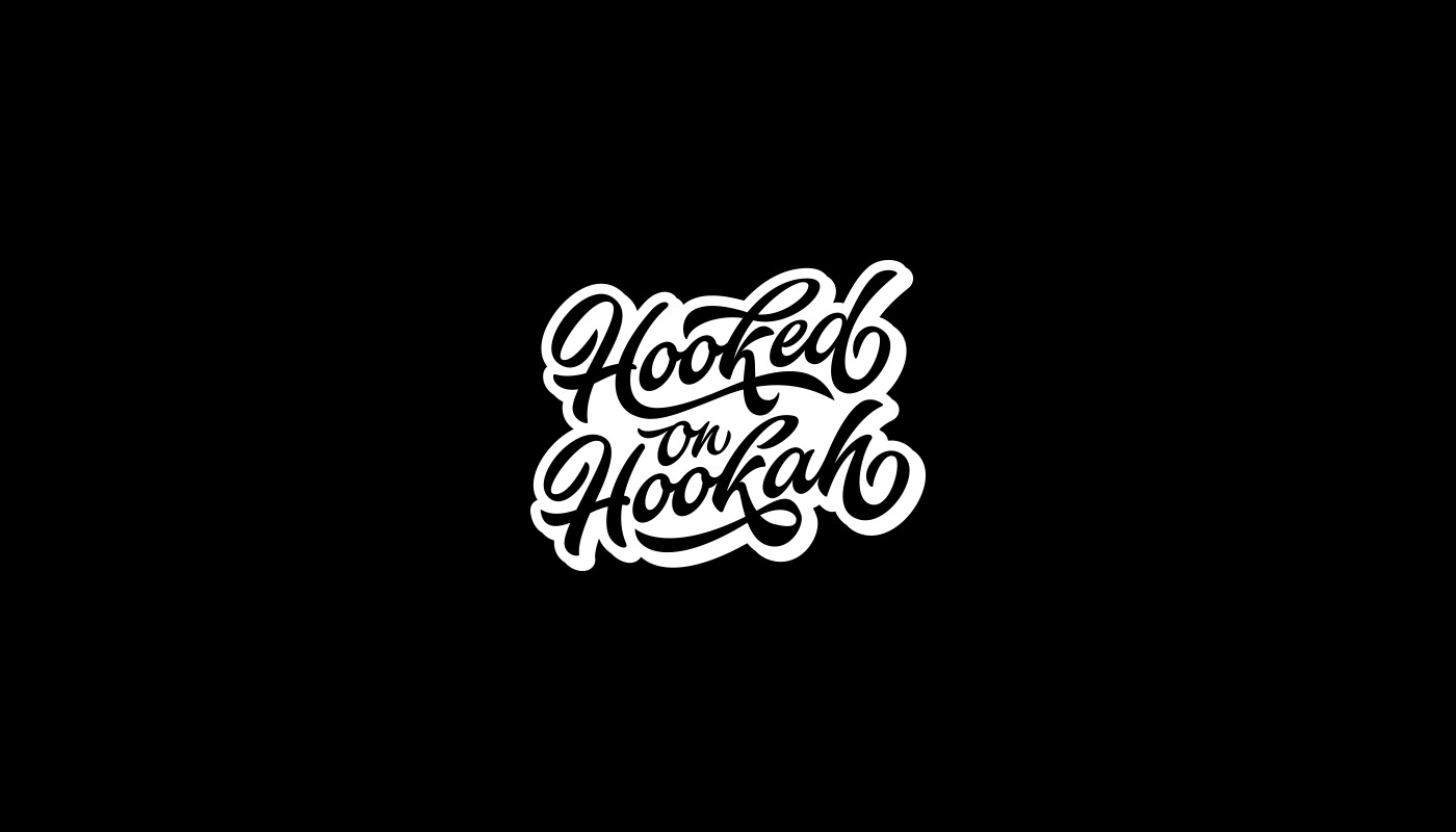 lettering Calligraphy   print logo vector smoke hookah typography   graphic