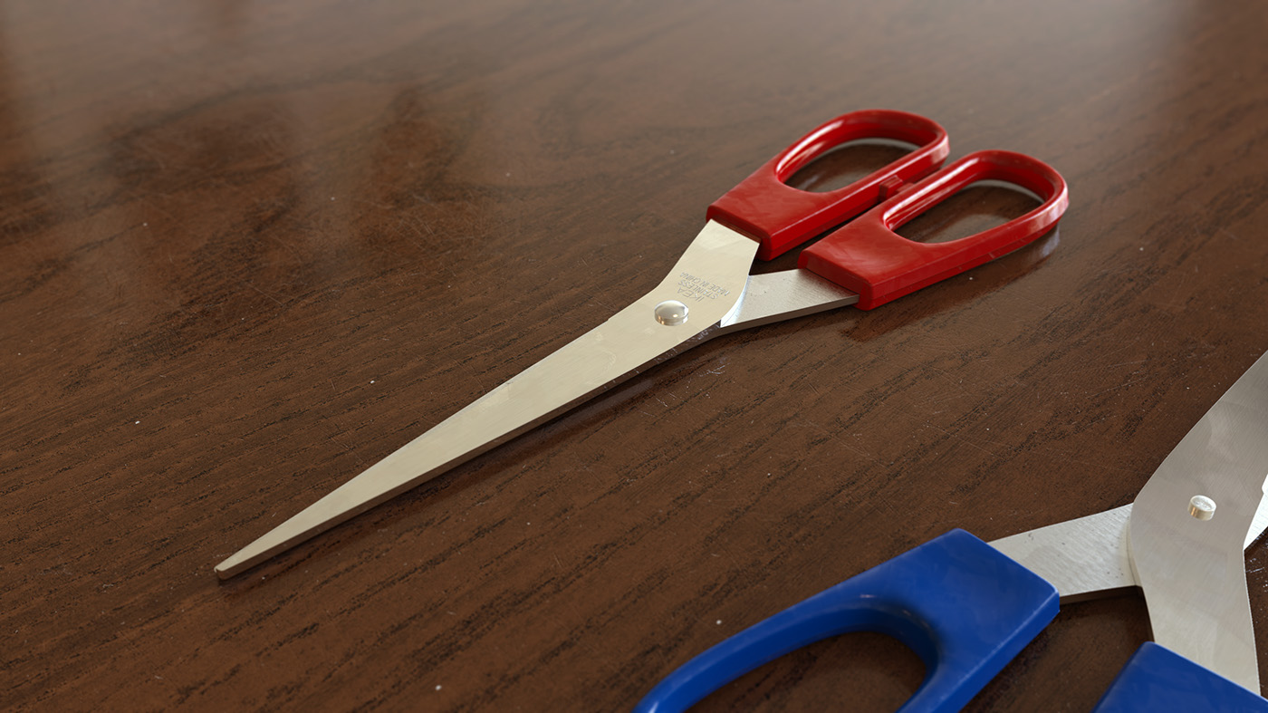 scissors Trojka ikea tool Office product 3D model Render photorealistic