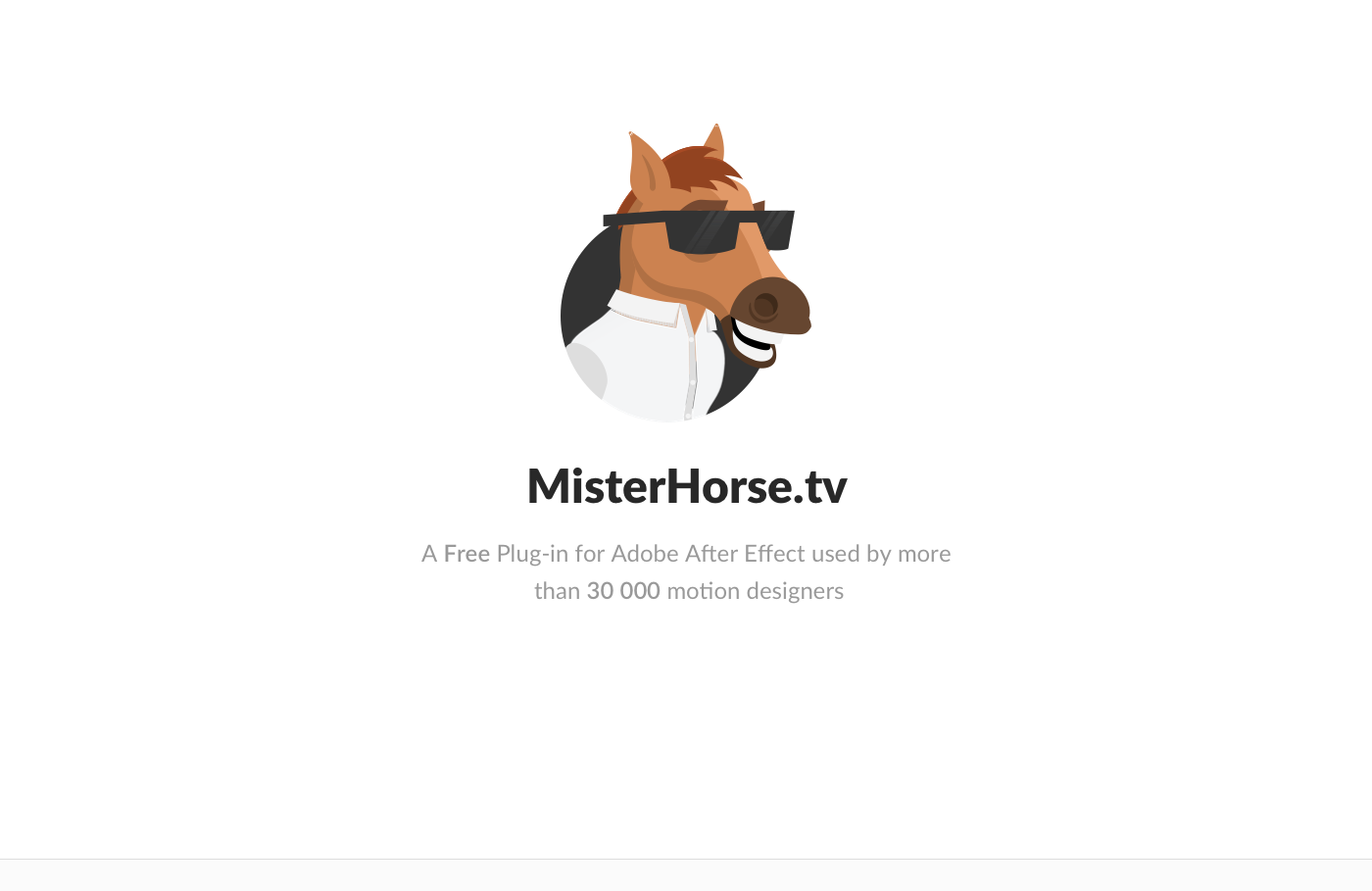 flat plugin mister horse Affter effetcs animation 