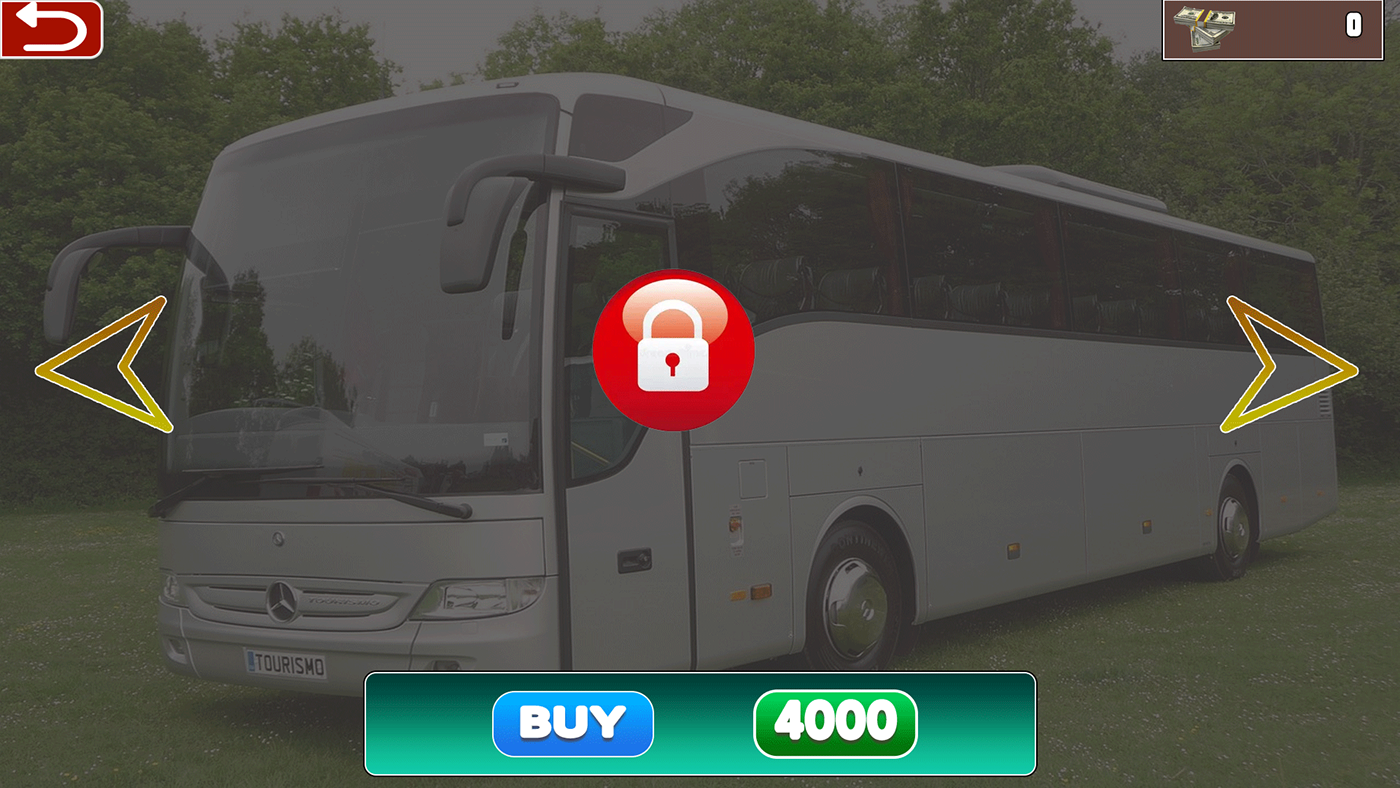 euro bus game ui design bus game ui UI ux bus design transportation sketch bus games