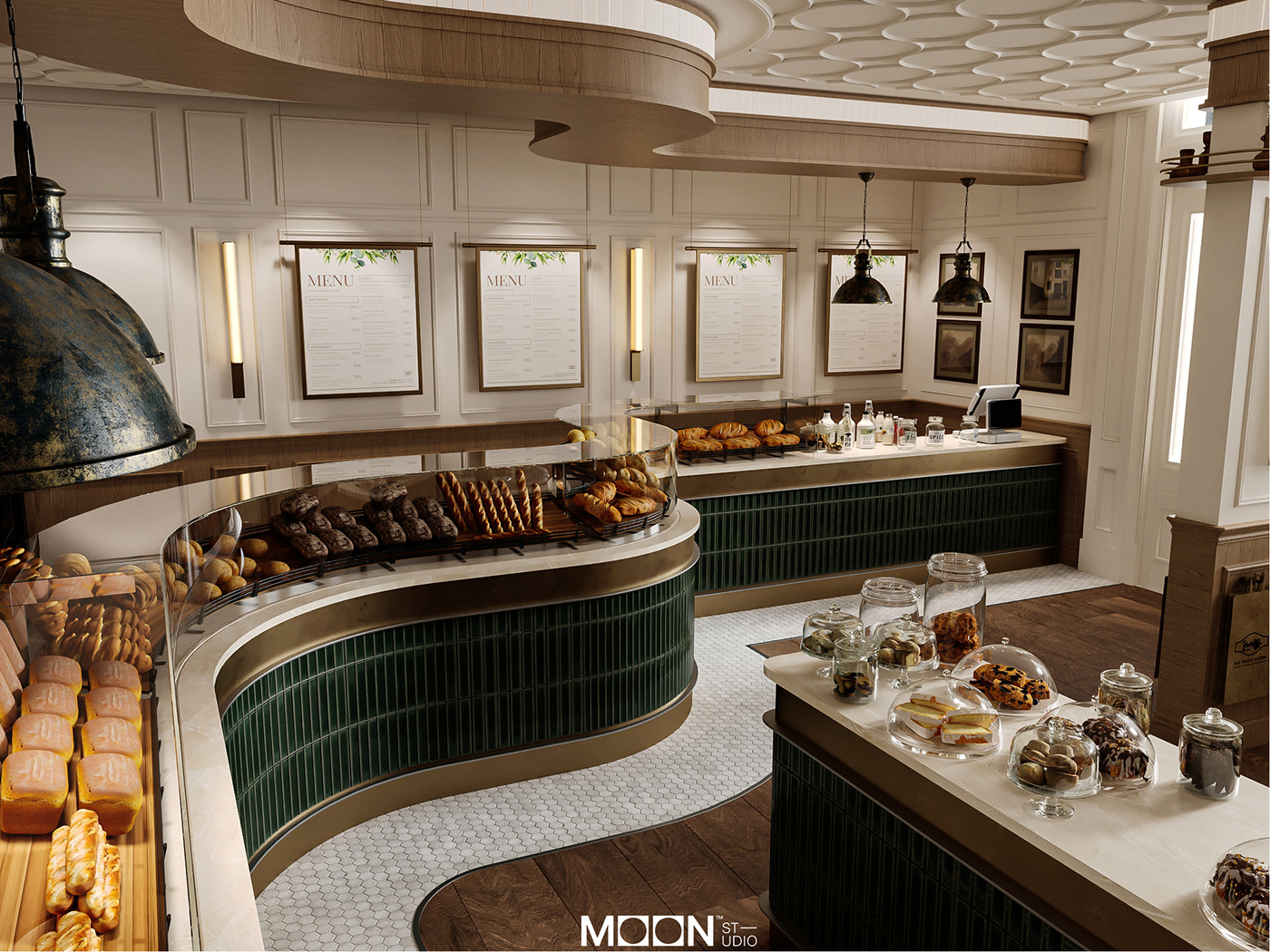 bakery bakery design  bakery shop interior design  Interior design visualization Studia54 tolko bakerydesign