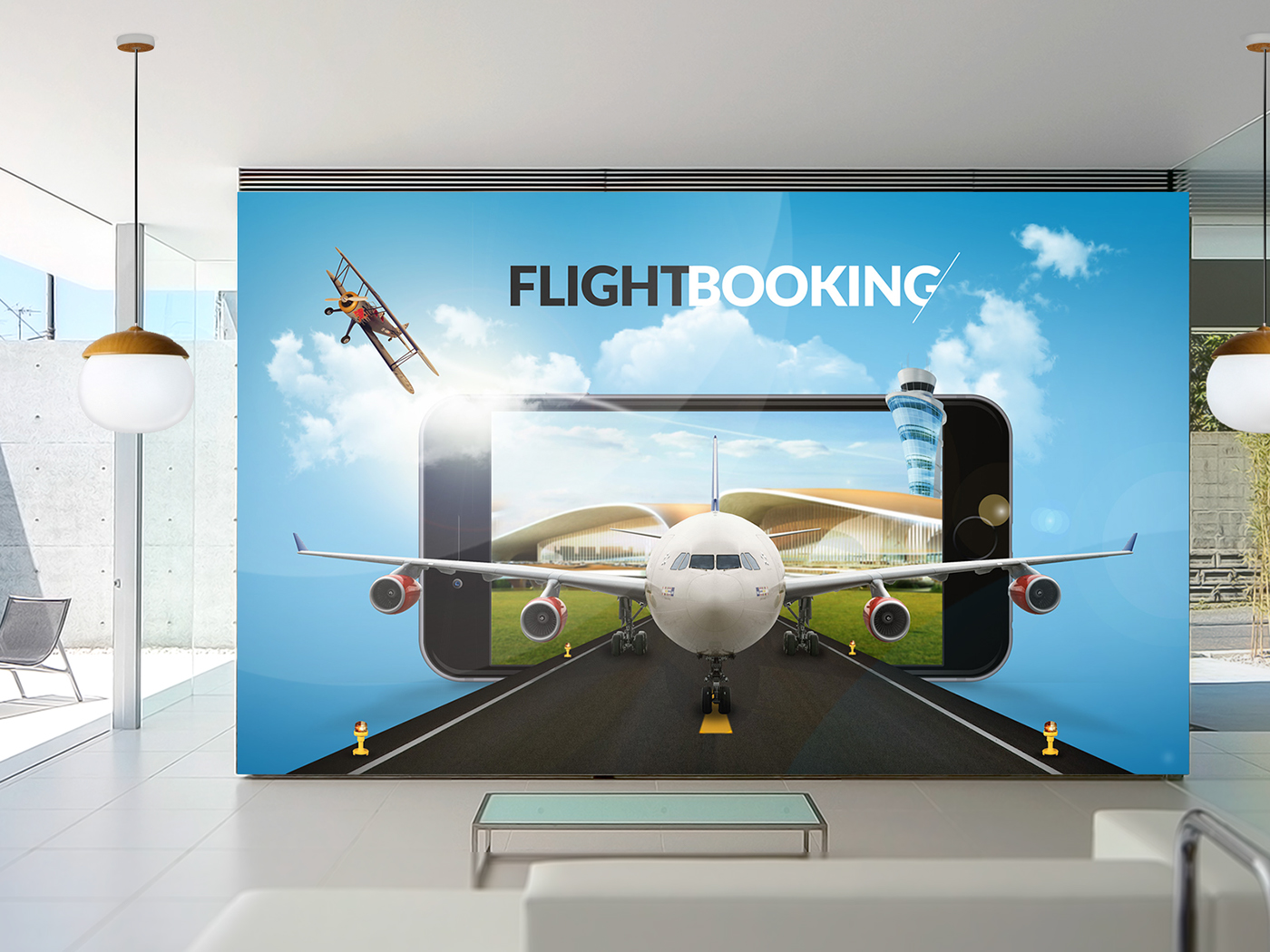 airline Booking flight graphics iphone ad marketing   me2ahmedhassan