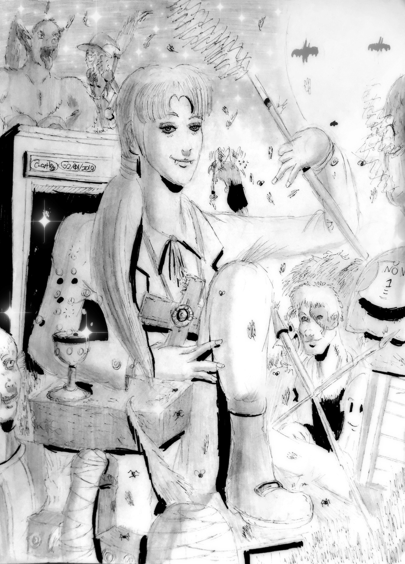 Vampires Halloween November Wolfman horror Scary Bishounen Bishonen anime manga