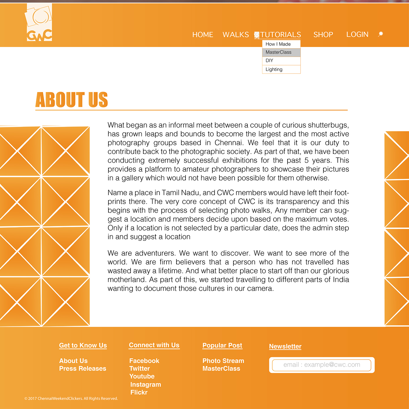 UI ux cwc chennaiweekendclickers Webdesign design portfolio