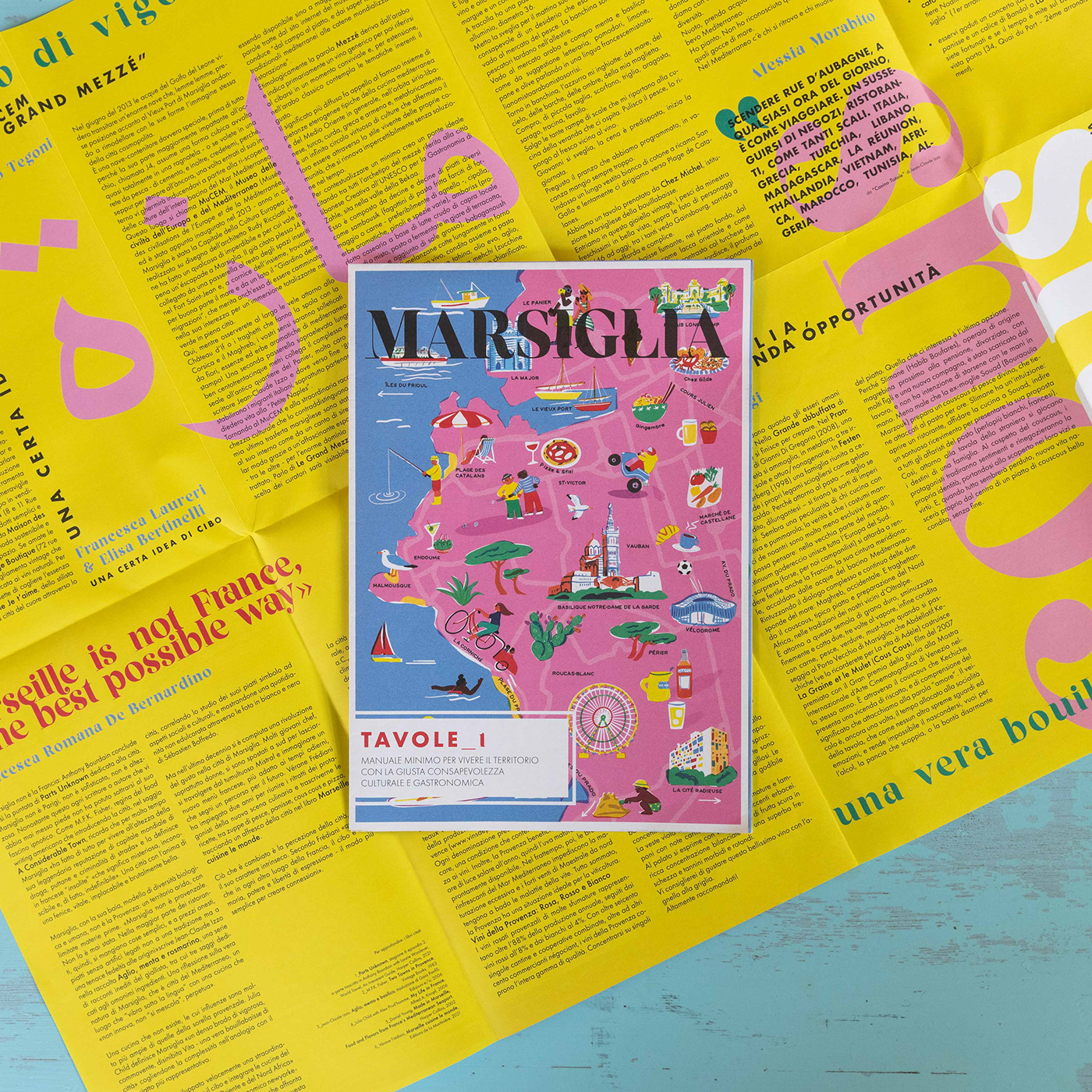 illustrated map map Riso pink visual digital illustration